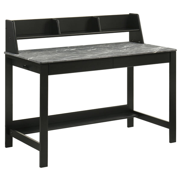 Coaster Furniture Besler 801076 47-inch SmartTop Writing Desk with Shelf - Grey Stone/Black