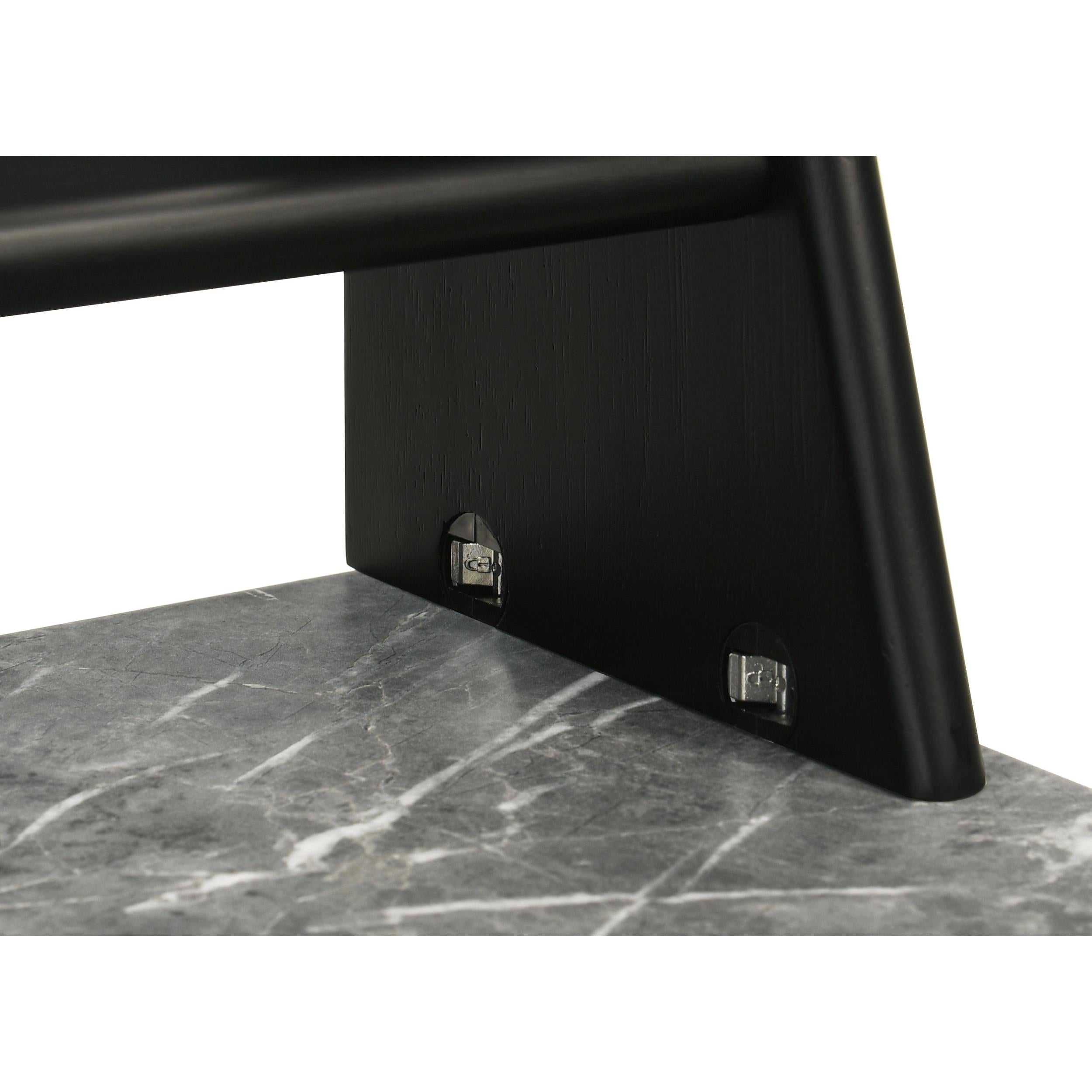  Coaster Furniture Besler 801076 47-inch SmartTop Writing Desk with Shelf - Grey Stone/Black IMAGE 10