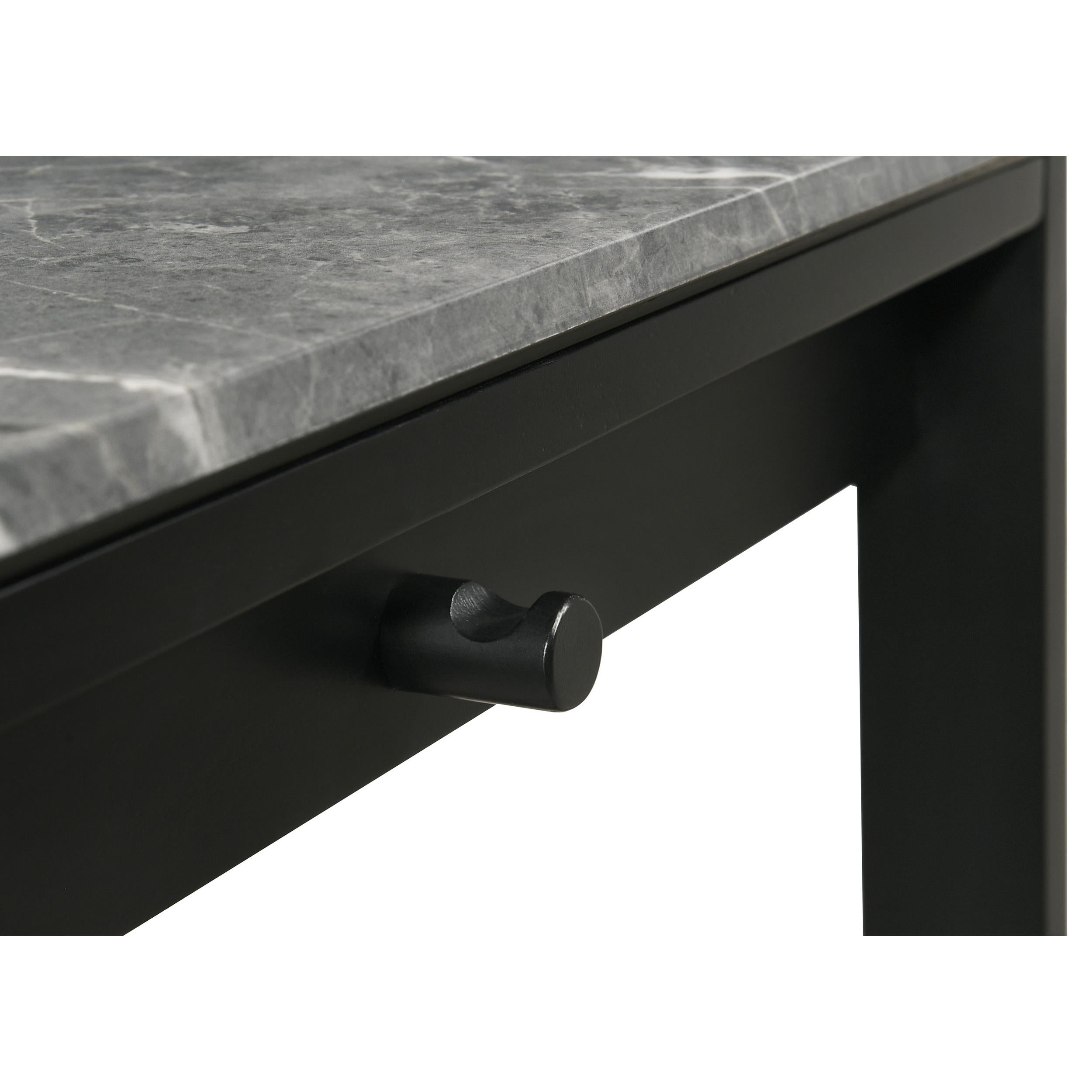  Coaster Furniture Besler 801076 47-inch SmartTop Writing Desk with Shelf - Grey Stone/Black IMAGE 2