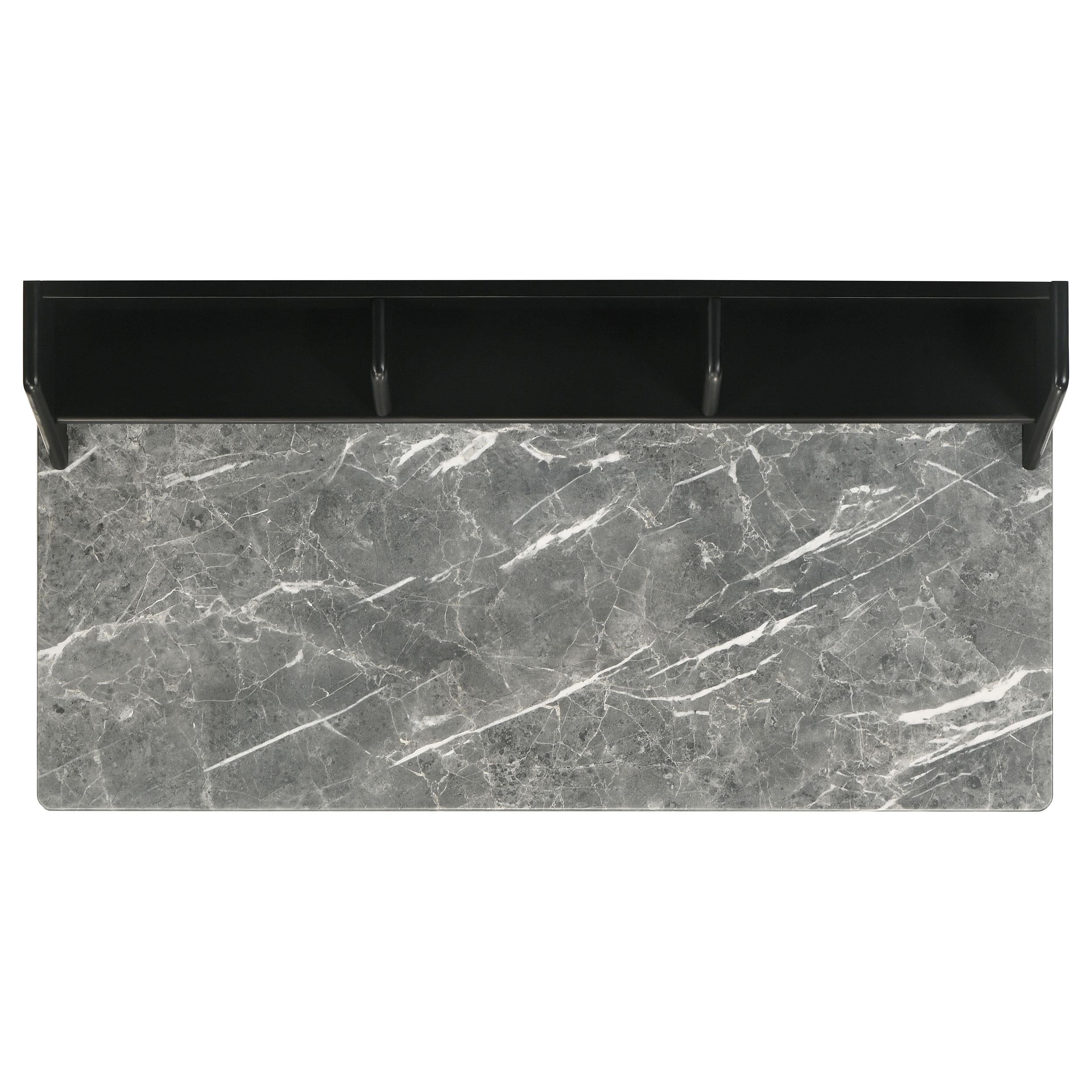  Coaster Furniture Besler 801076 47-inch SmartTop Writing Desk with Shelf - Grey Stone/Black IMAGE 6