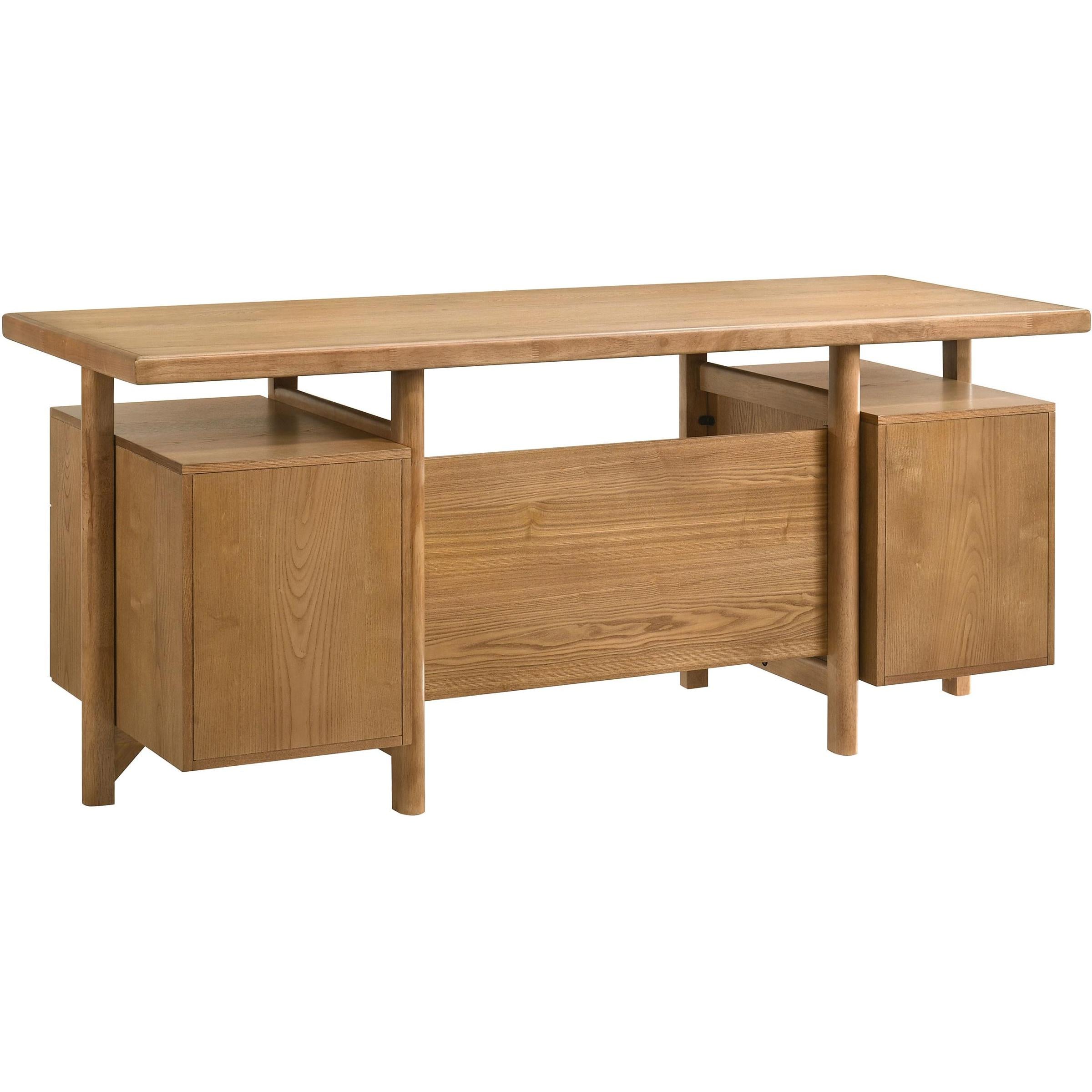  Coaster Furniture Roldan 801115 69-inch 4-drawer Computer Desk with File Drawer - Light Ash IMAGE 8