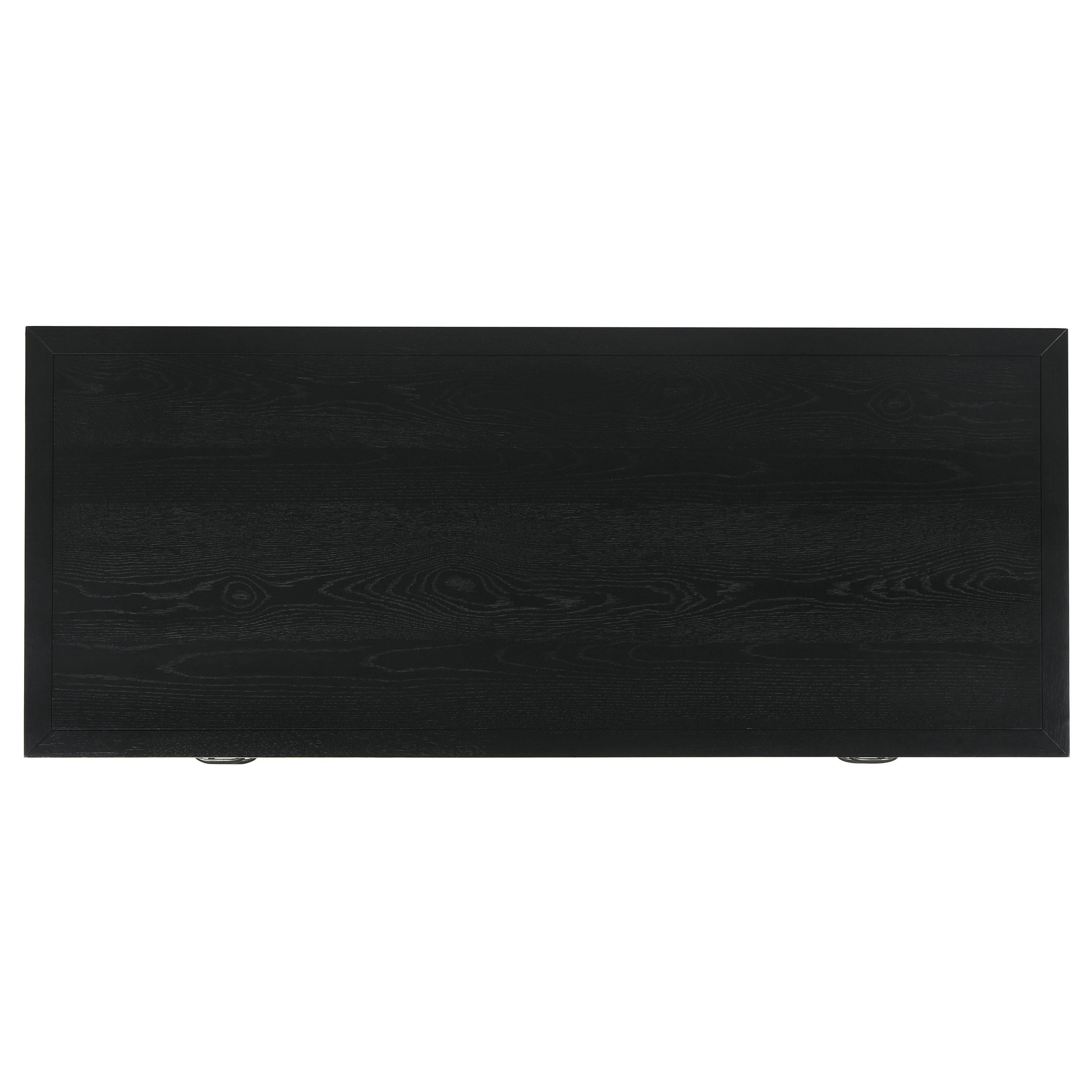  Coaster Furniture Goodson 801586 64-inch 4-Drawer Double Pedestal Computer Desk - Black IMAGE 6