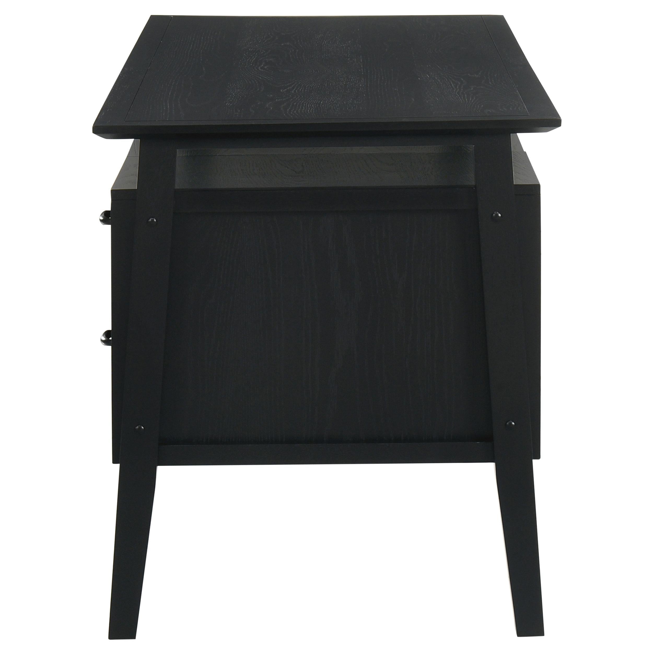  Coaster Furniture Goodson 801586 64-inch 4-Drawer Double Pedestal Computer Desk - Black IMAGE 7