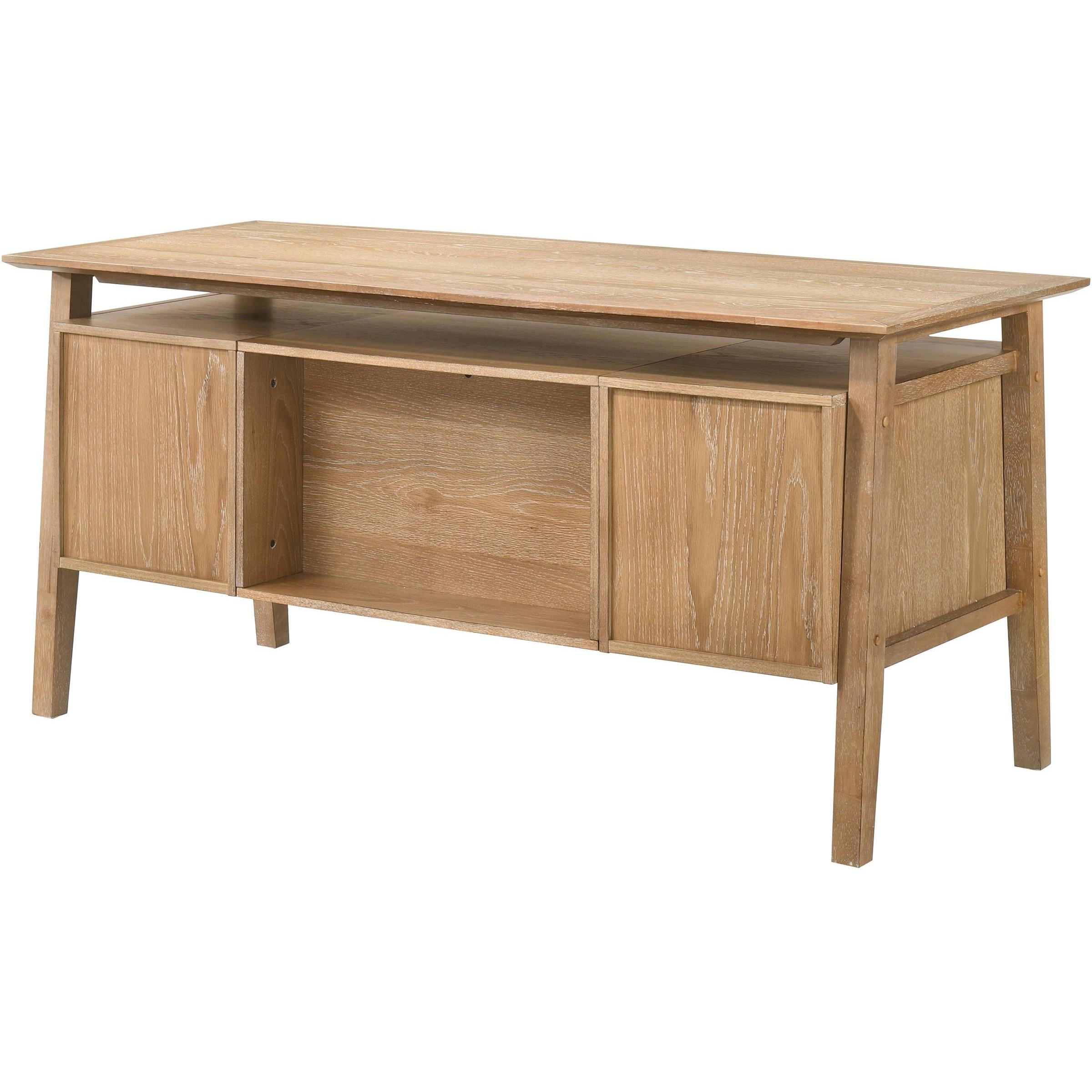  Coaster Furniture Goodson 801587 64-inch 4-Drawer Double Pedestal Computer Desk  - Distressed Light Brown IMAGE 10