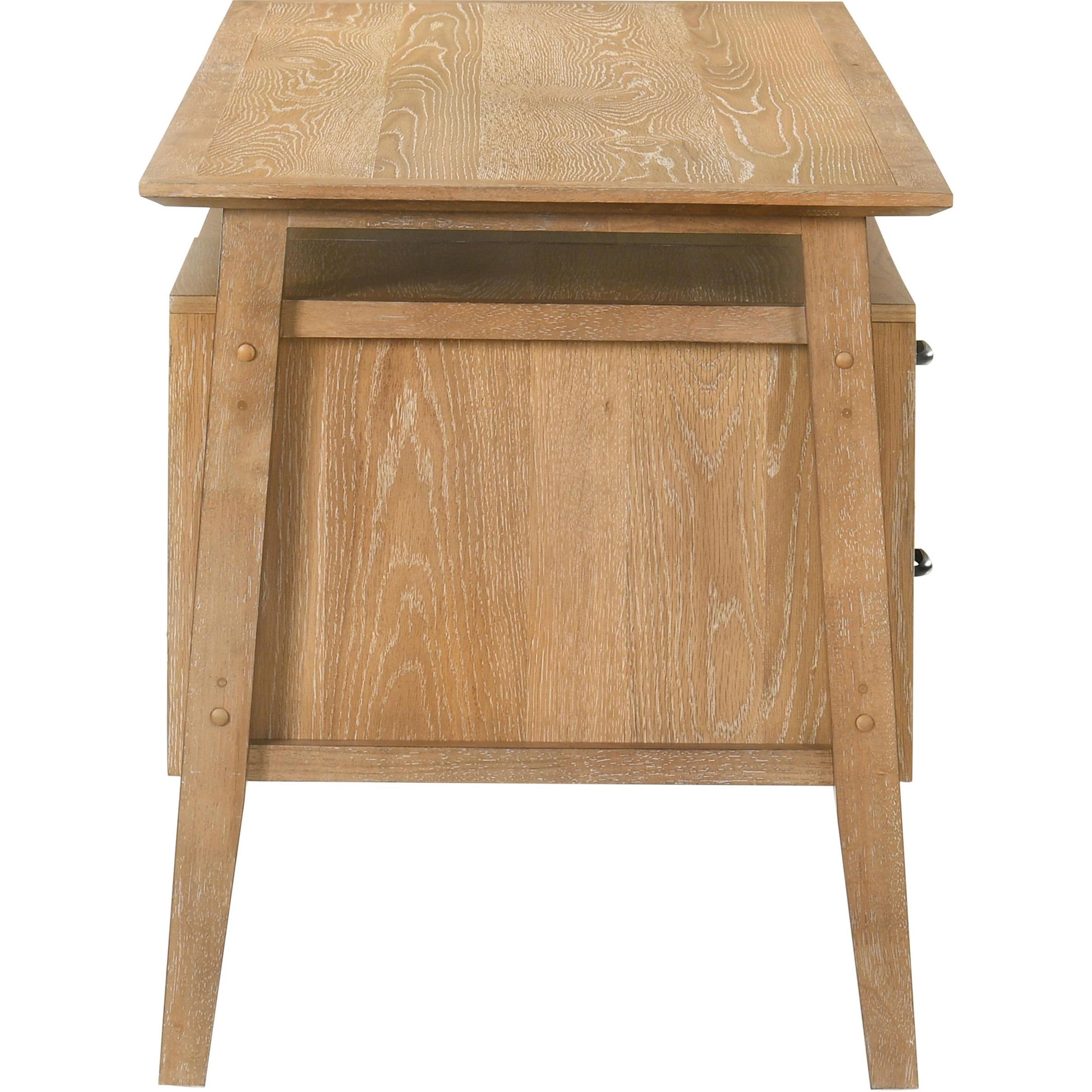  Coaster Furniture Goodson 801587 64-inch 4-Drawer Double Pedestal Computer Desk  - Distressed Light Brown IMAGE 11