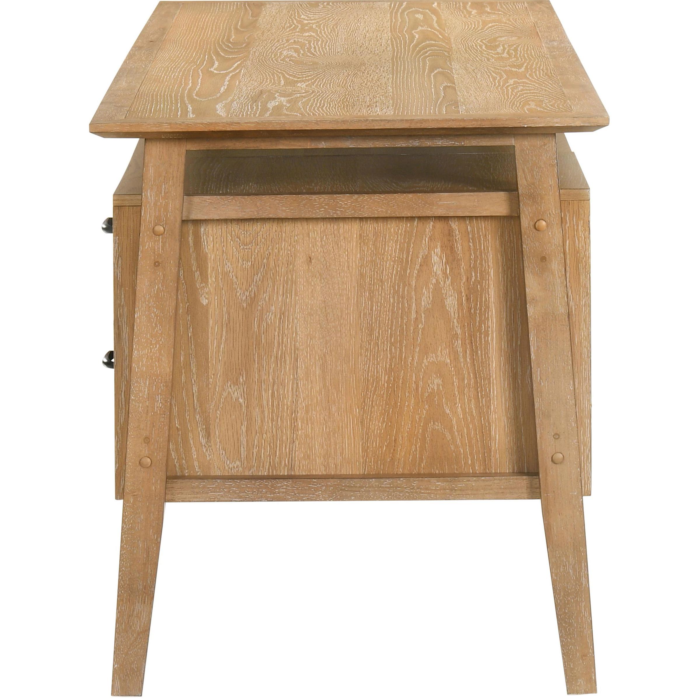  Coaster Furniture Goodson 801587 64-inch 4-Drawer Double Pedestal Computer Desk  - Distressed Light Brown IMAGE 7