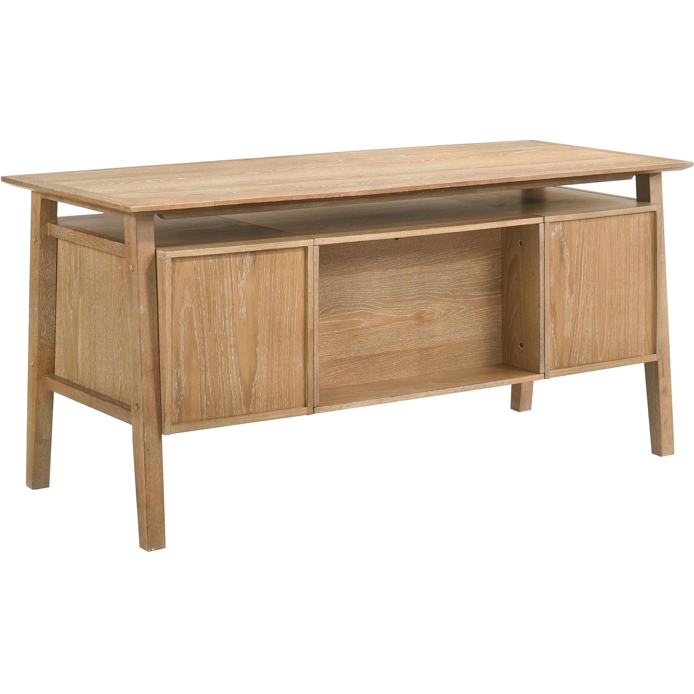  Coaster Furniture Goodson 801587 64-inch 4-Drawer Double Pedestal Computer Desk  - Distressed Light Brown IMAGE 8
