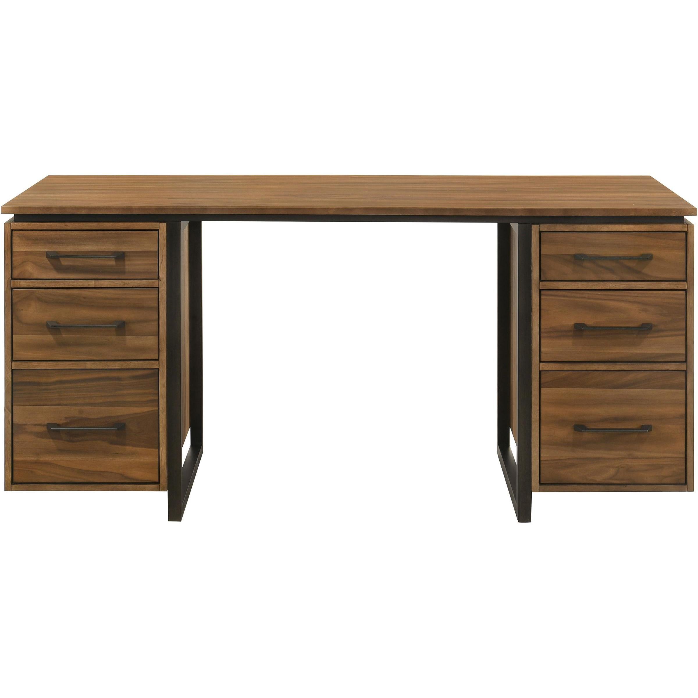  Coaster Furniture Berhalter 801596 6-Drawer Double Pedestal File Computer Desk IMAGE 5