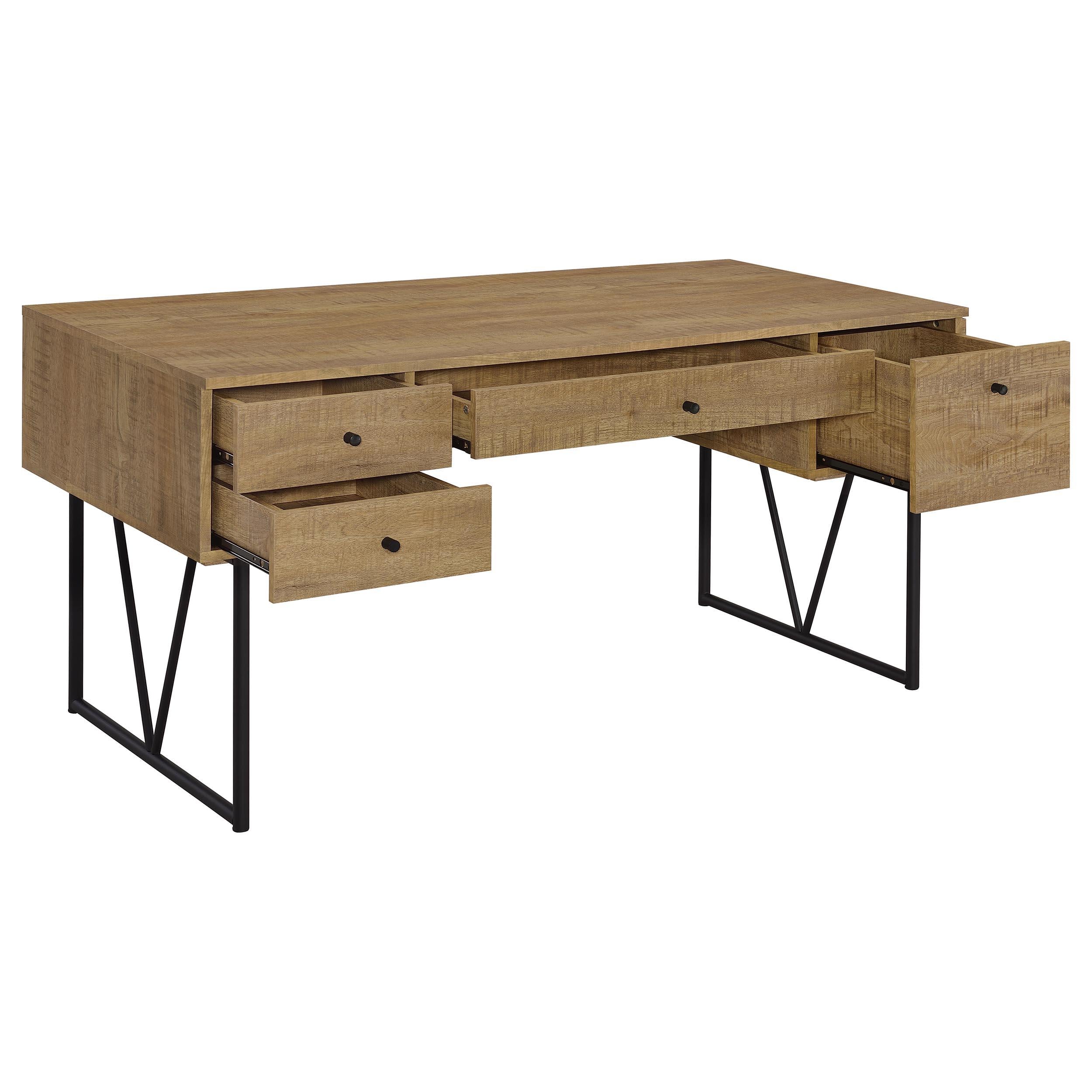  Coaster Furniture Analiese 801851 63-inch 4-drawer Writing Desk - Mango IMAGE 8