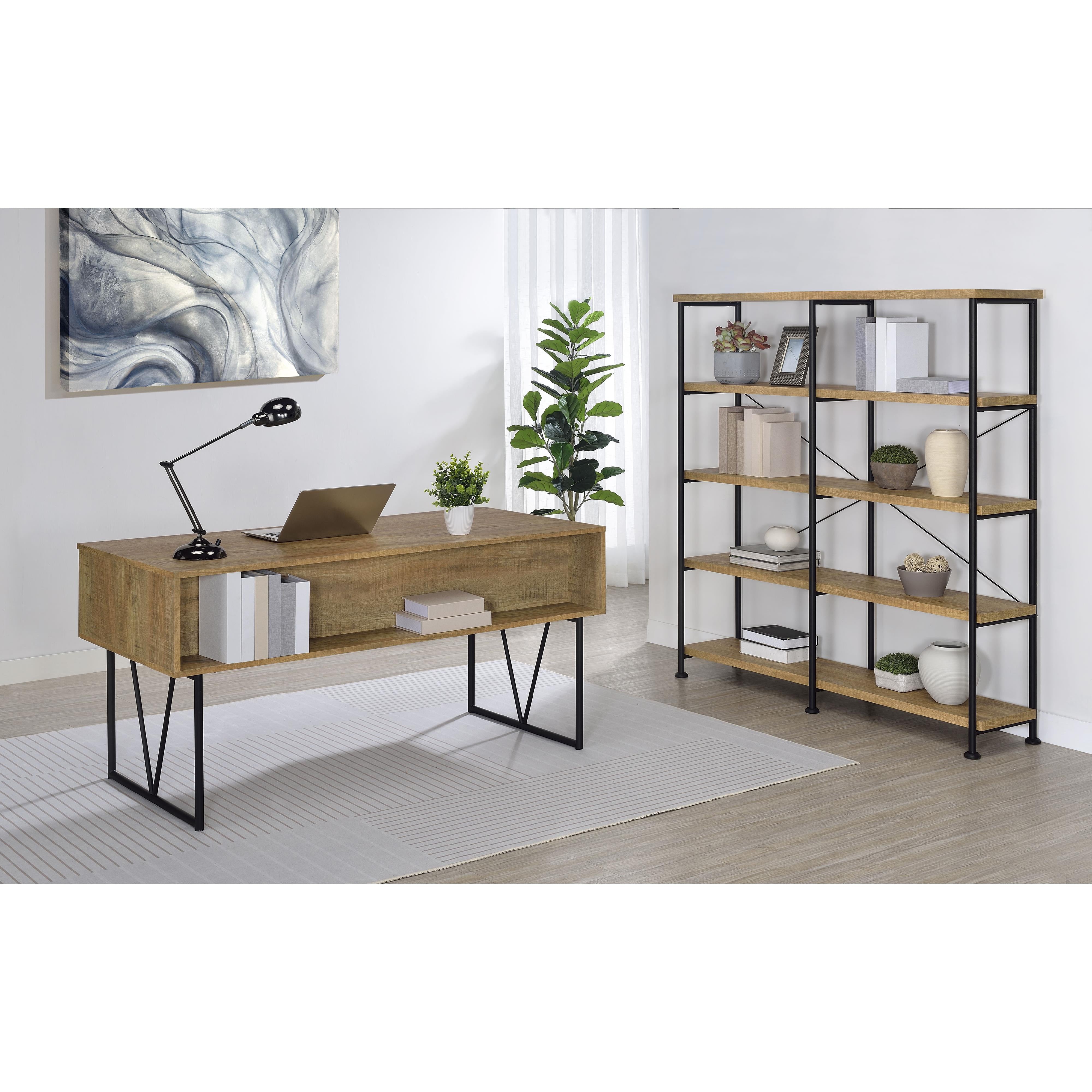  Coaster Furniture Analiese 801853 63-inch 4-shelf Double Bookshelf - Mango IMAGE 12