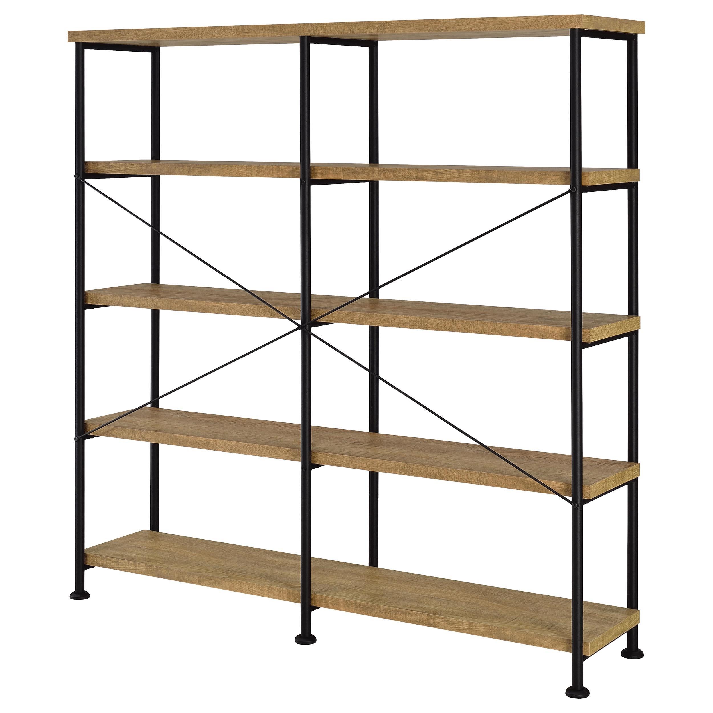  Coaster Furniture Analiese 801853 63-inch 4-shelf Double Bookshelf - Mango IMAGE 4