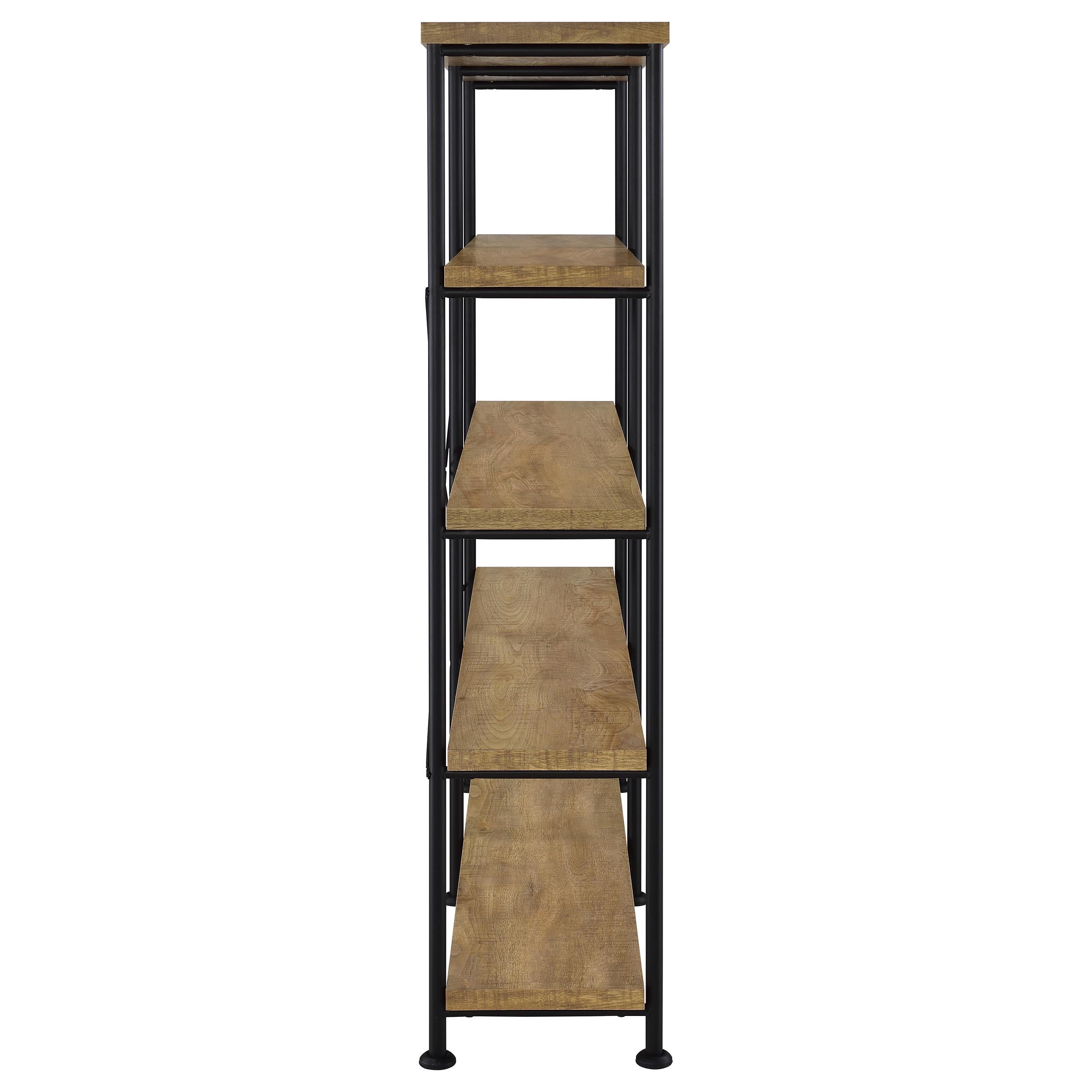  Coaster Furniture Analiese 801853 63-inch 4-shelf Double Bookshelf - Mango IMAGE 6