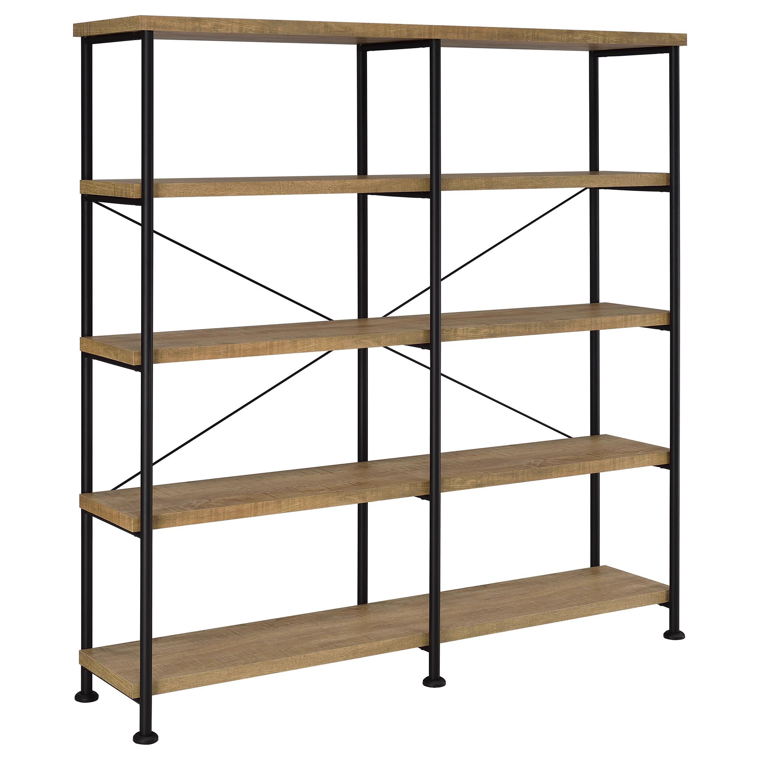  Coaster Furniture Analiese 801853 63-inch 4-shelf Double Bookshelf - Mango IMAGE 7