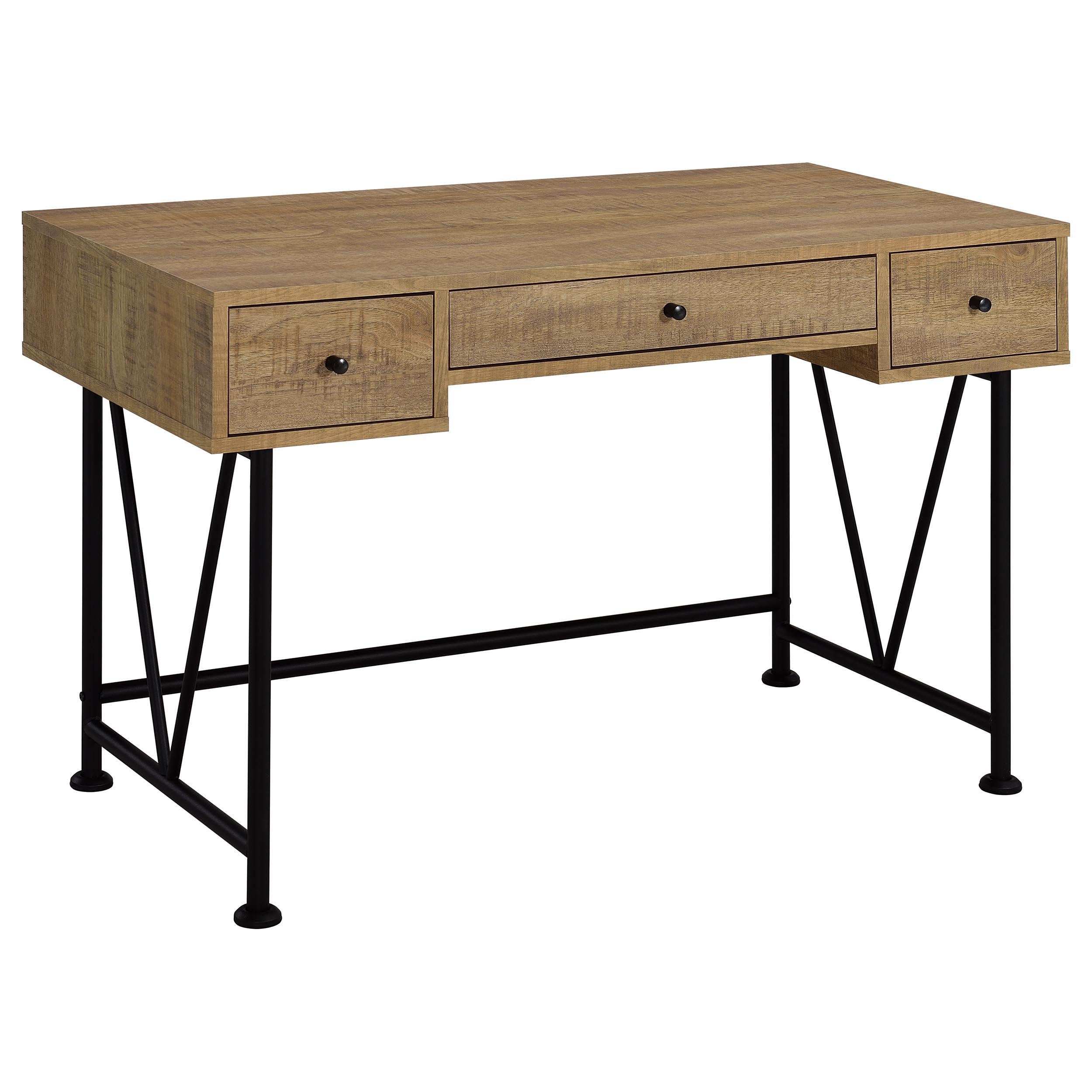  Coaster Furniture Analiese 802001 47-inch 3-drawer Writing Desk - Mango IMAGE 1