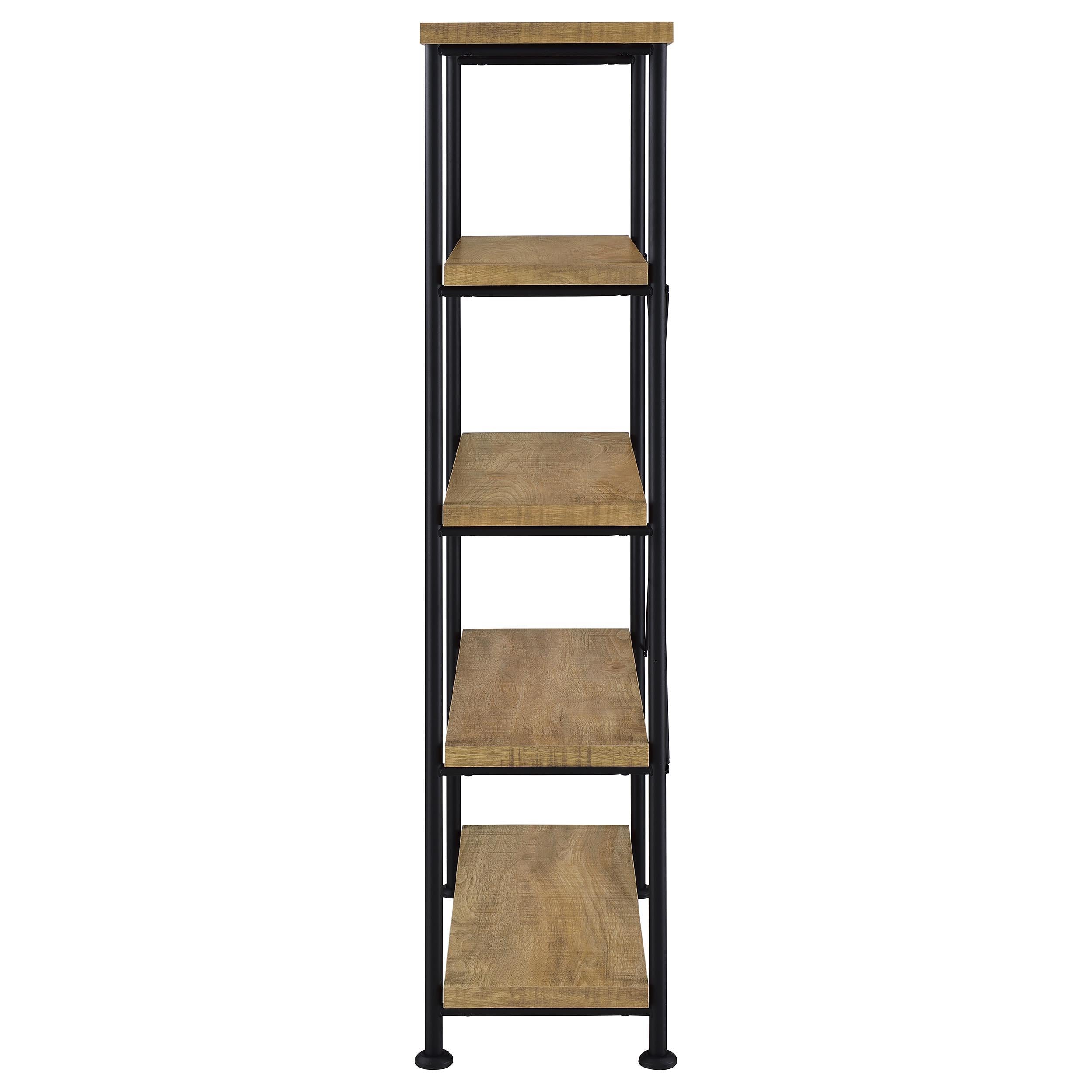 Coaster Furniture Analiese 802003 63-inch 4-shelf Bookshelf - Mango IMAGE 4