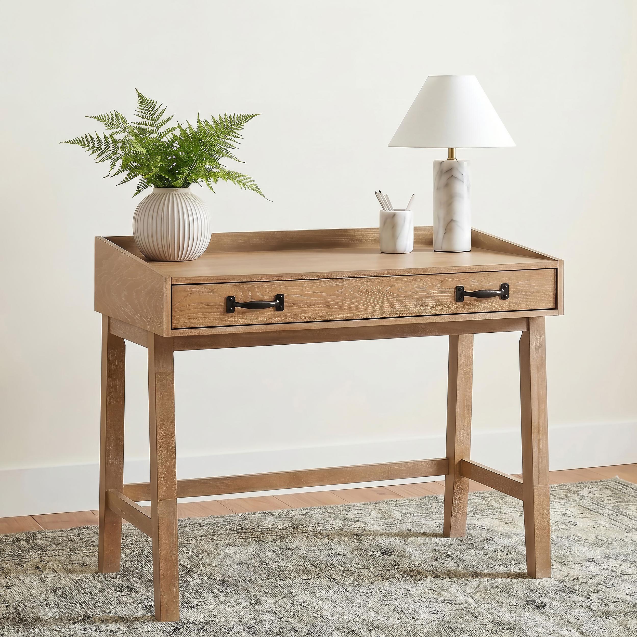  Coaster Furniture Fabian 802041 38-inch Computer Desk with Keyboard Drawer  - Distressed Light Brown IMAGE 2