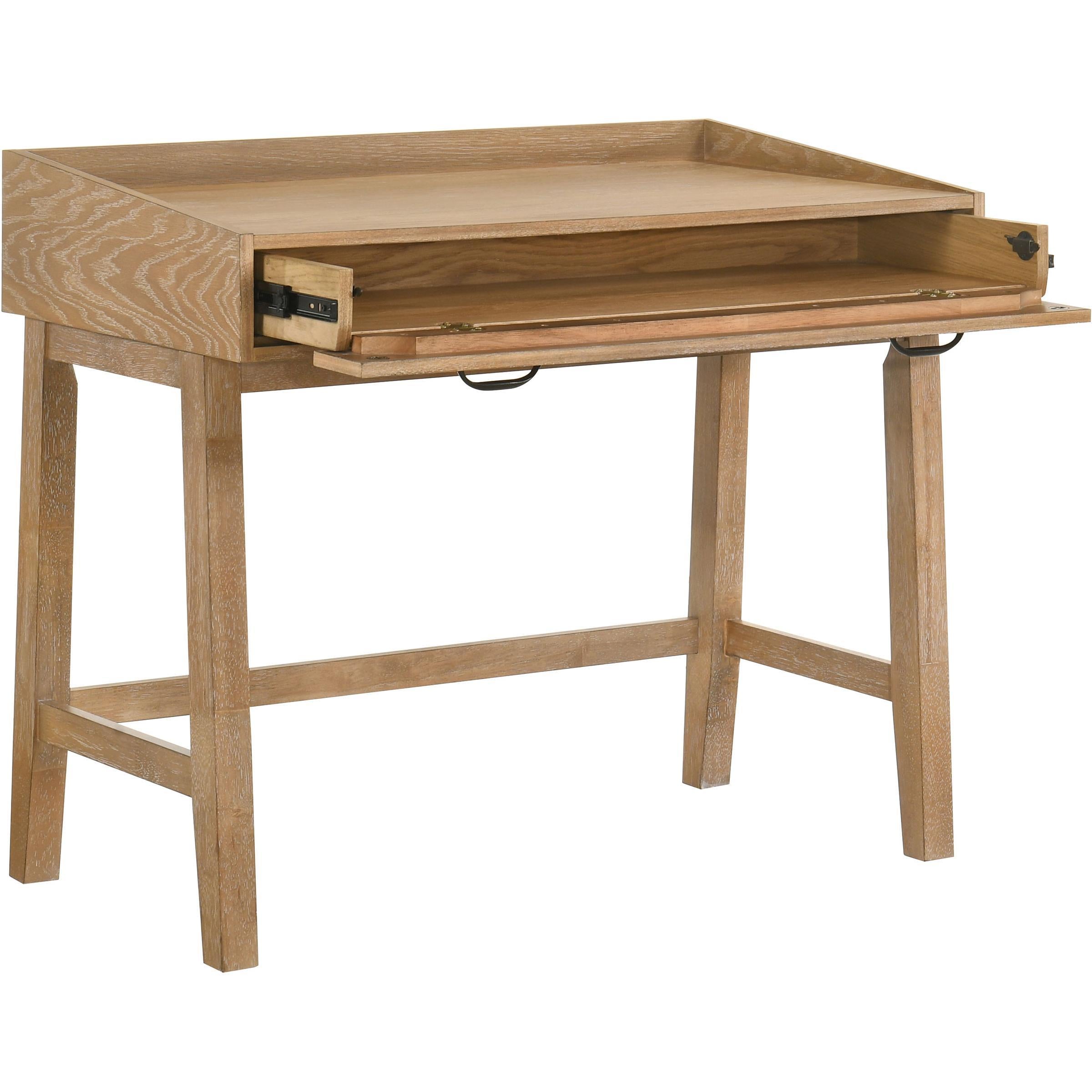  Coaster Furniture Fabian 802041 38-inch Computer Desk with Keyboard Drawer  - Distressed Light Brown IMAGE 4