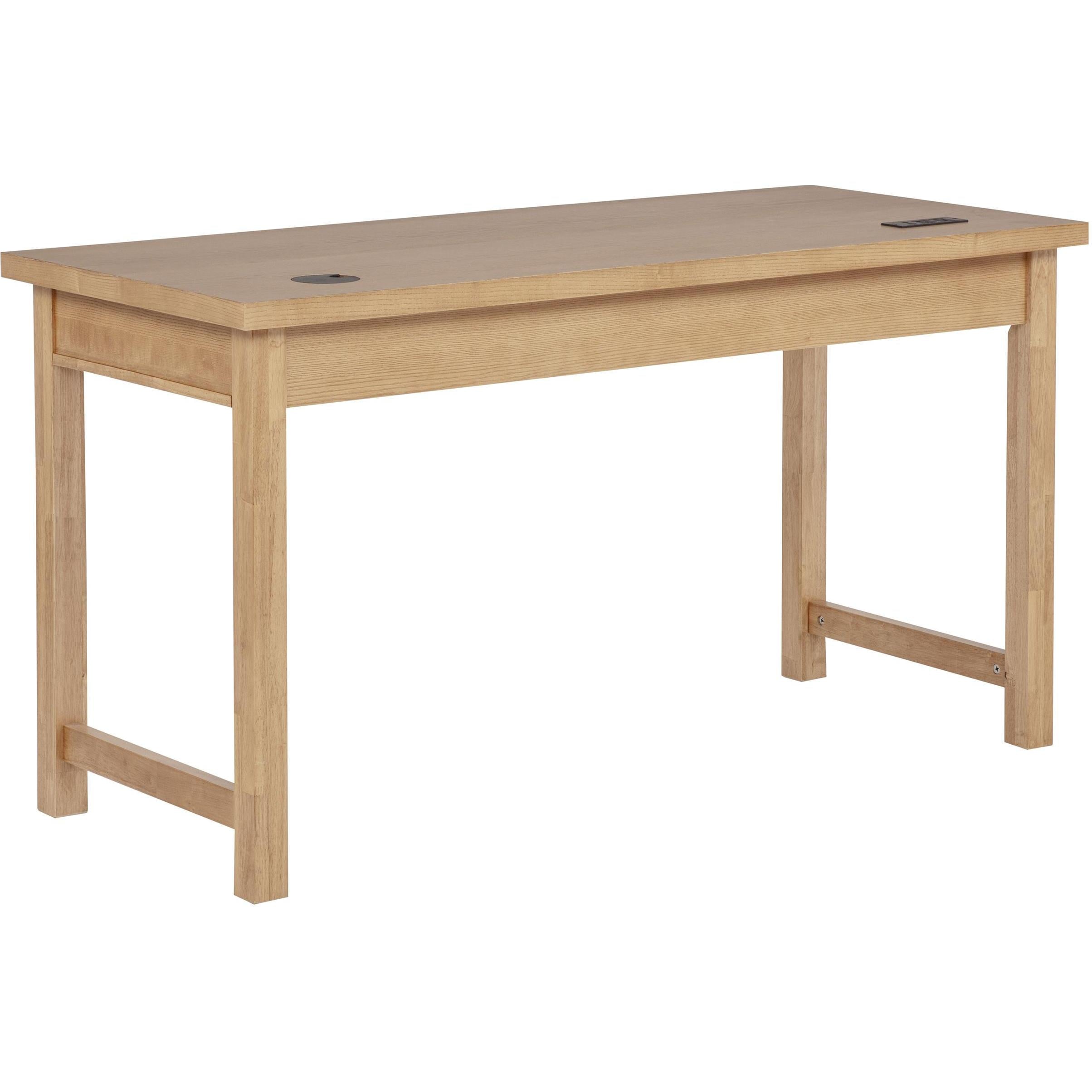  Coaster Furniture Vermes 802061 55-inch 3-drawer Writing Desk with Power Outlet - Light Ash IMAGE 6