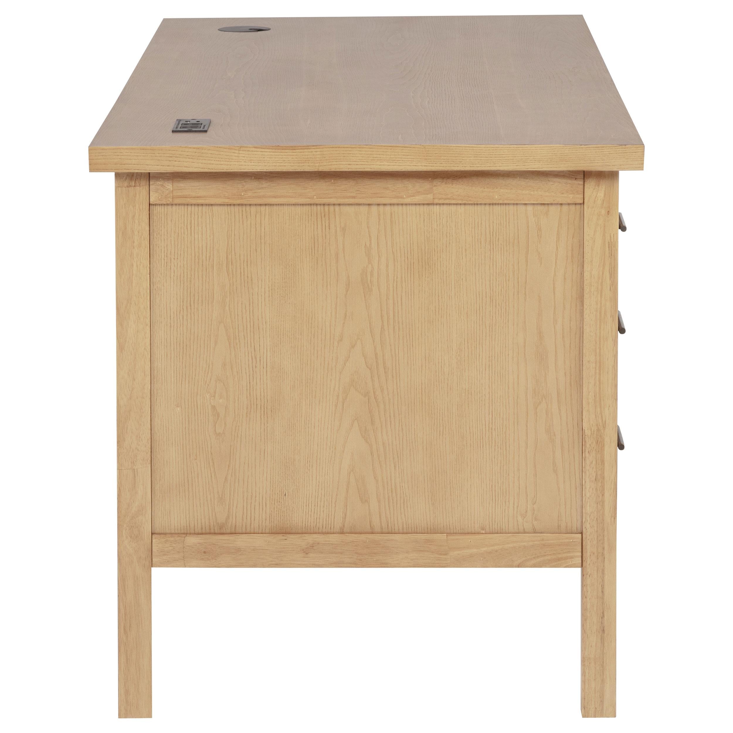  Coaster Furniture Vermes 802062 66-inch 7-drawer Computer Desk with Power Outlet - Light Ash IMAGE 12