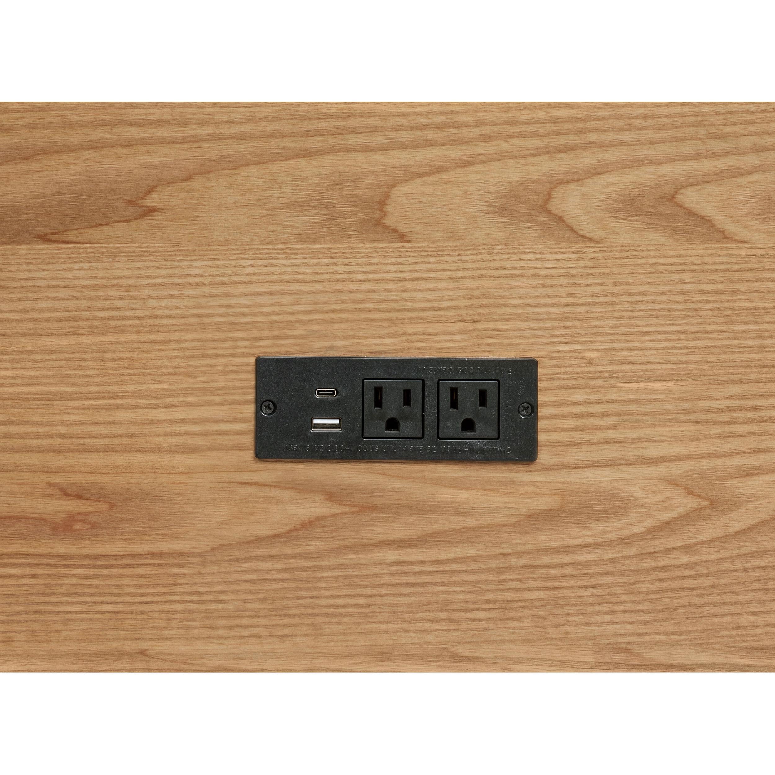  Coaster Furniture Vermes 802062 66-inch 7-drawer Computer Desk with Power Outlet - Light Ash IMAGE 14