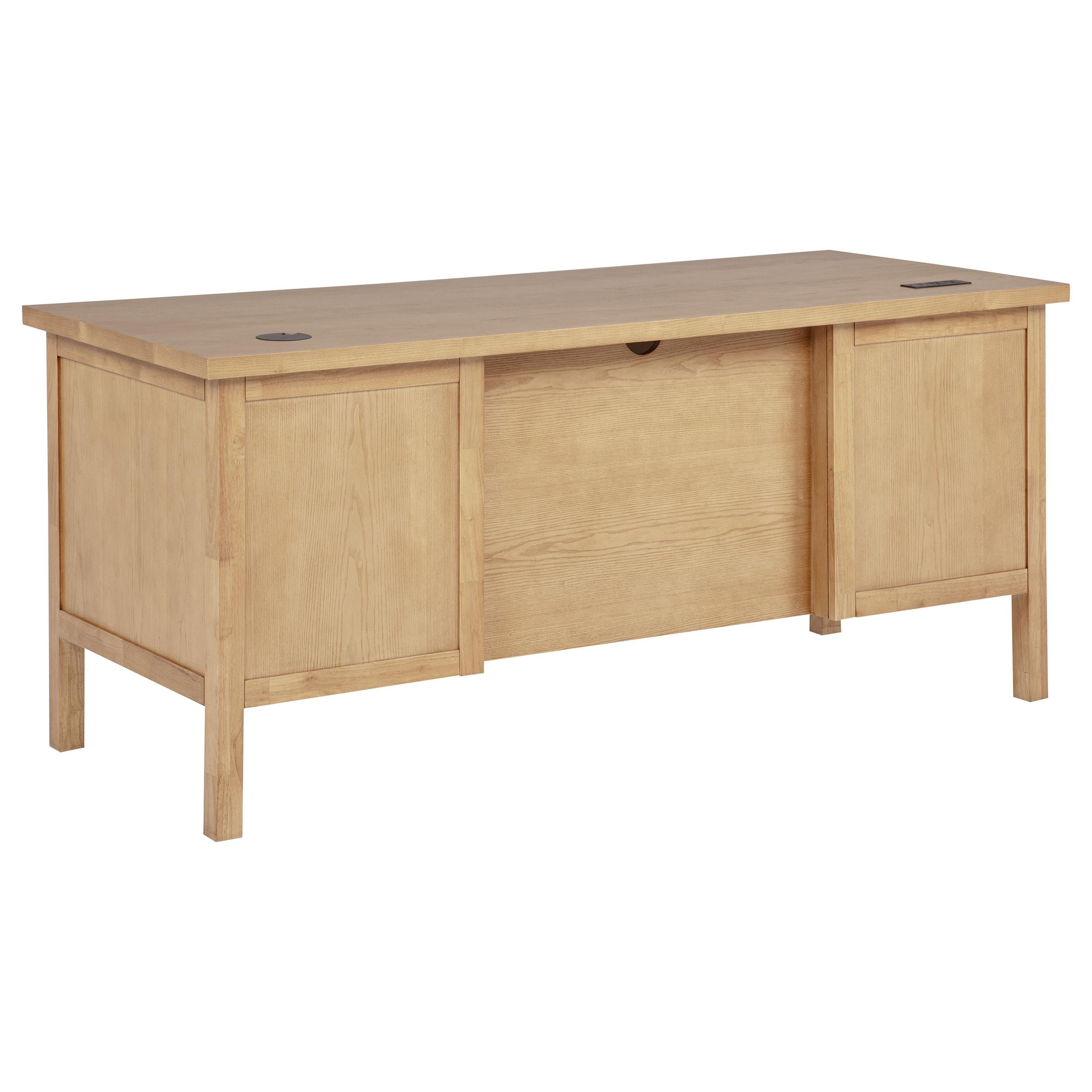  Coaster Furniture Vermes 802062 66-inch 7-drawer Computer Desk with Power Outlet - Light Ash IMAGE 8
