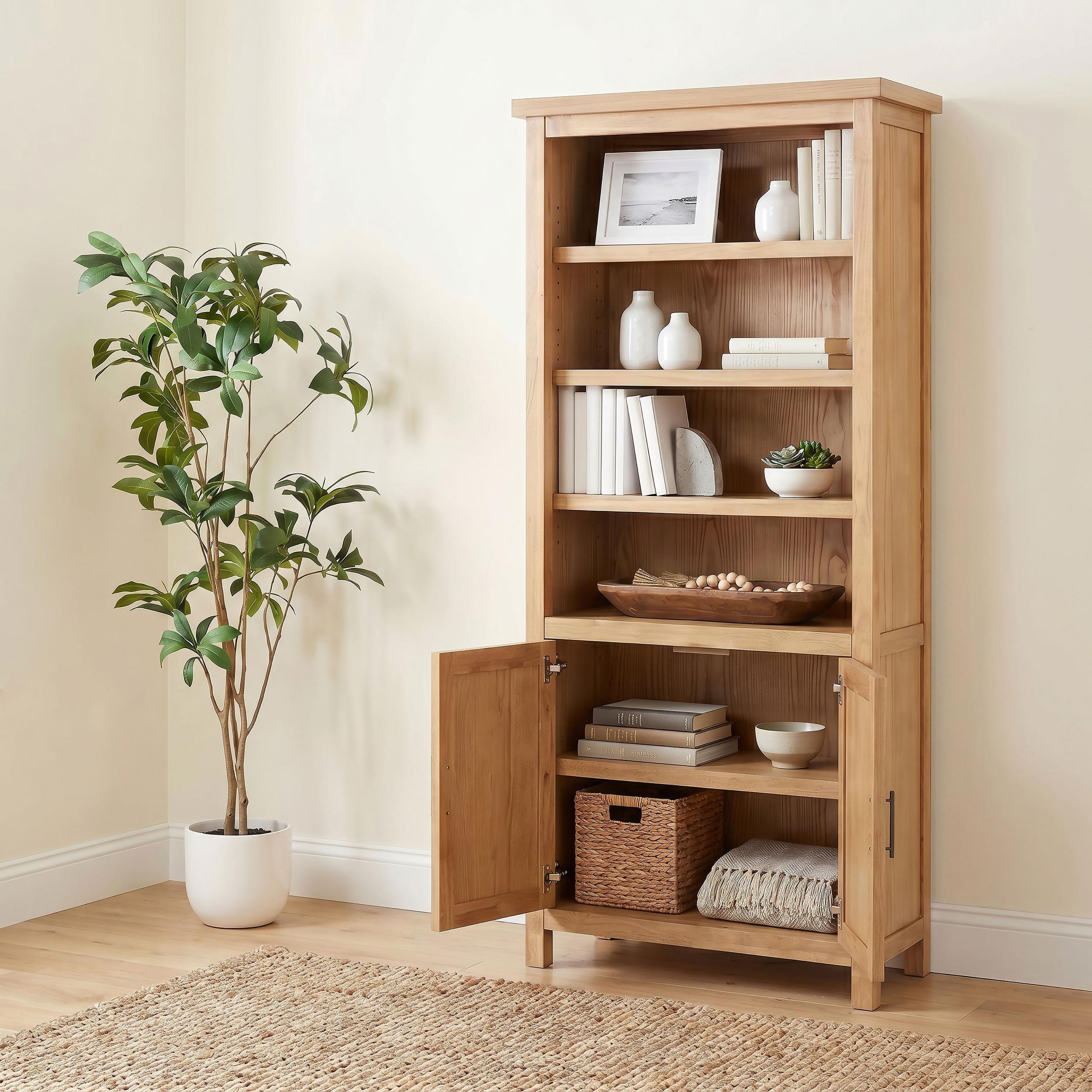  Coaster Furniture Vermes 802063 72-inch 2-door Home Office Cabinet Bookcase - Light Ash IMAGE 2