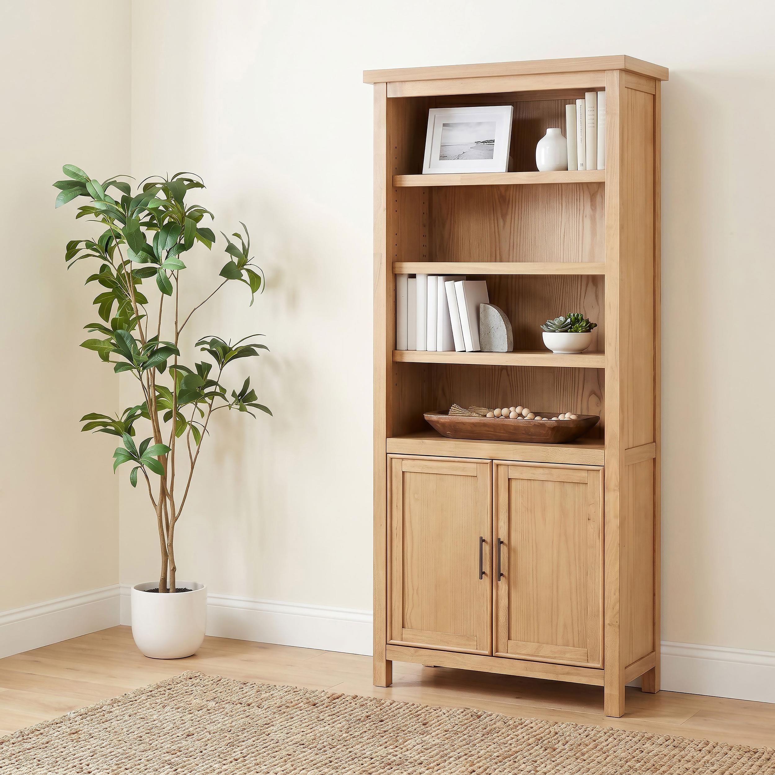  Coaster Furniture Vermes 802063 72-inch 2-door Home Office Cabinet Bookcase - Light Ash IMAGE 7