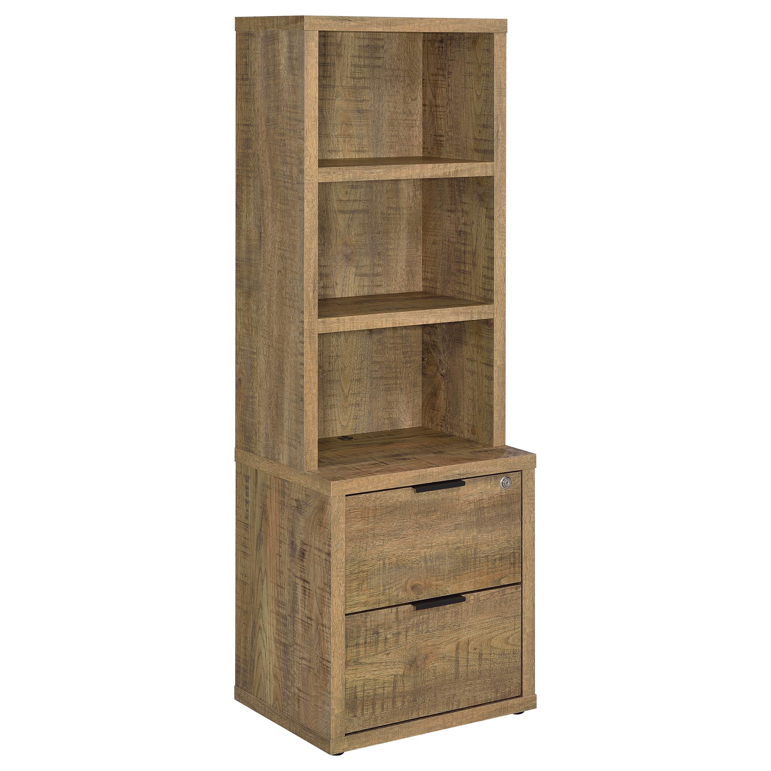  Coaster Furniture Westpark 802693 3-shelf Bookcase USB and Lockable Drawer - Mango IMAGE 3