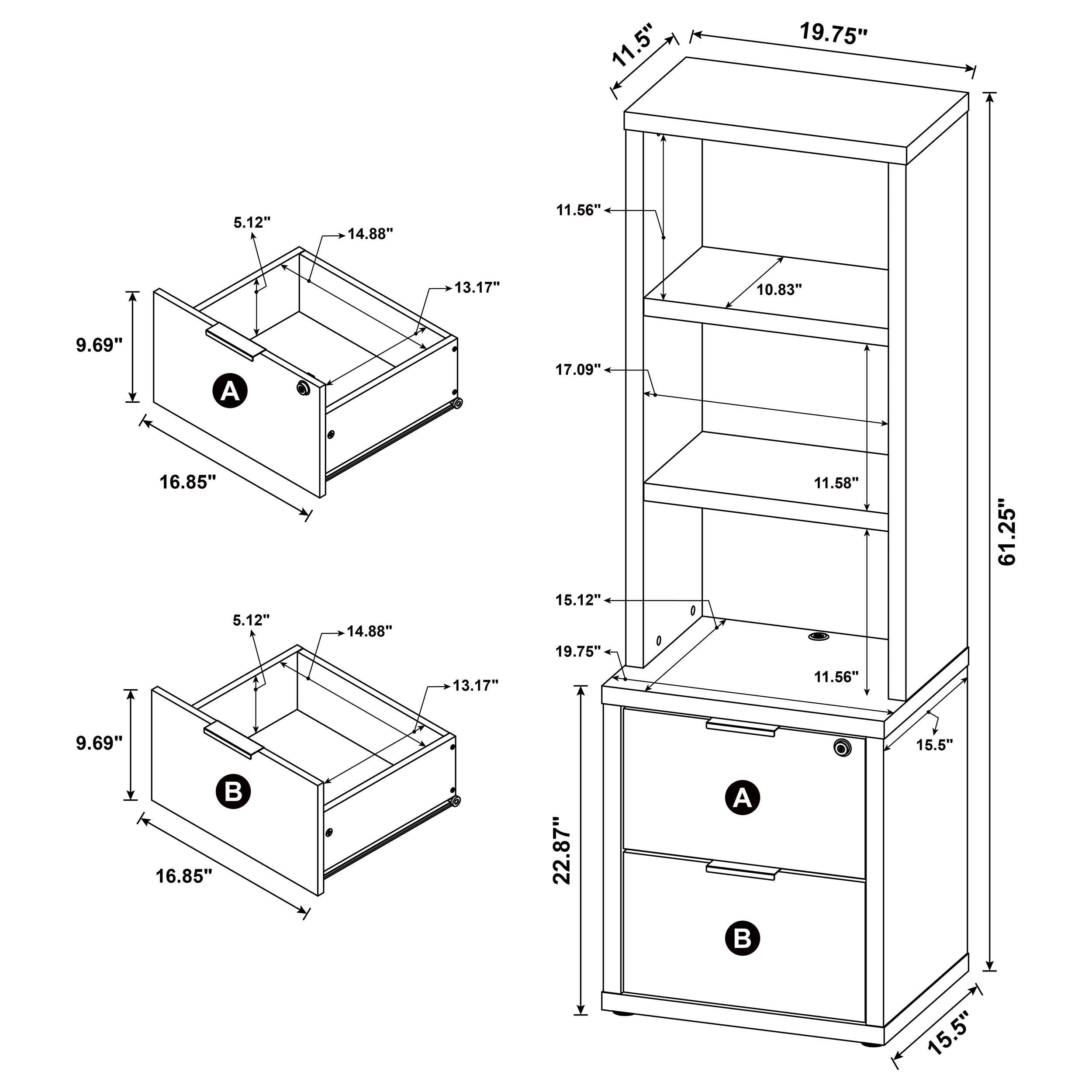  Coaster Furniture Westpark 802693-S3 3-piece Wall Unit Bookcase Set with USB - Mango IMAGE 13