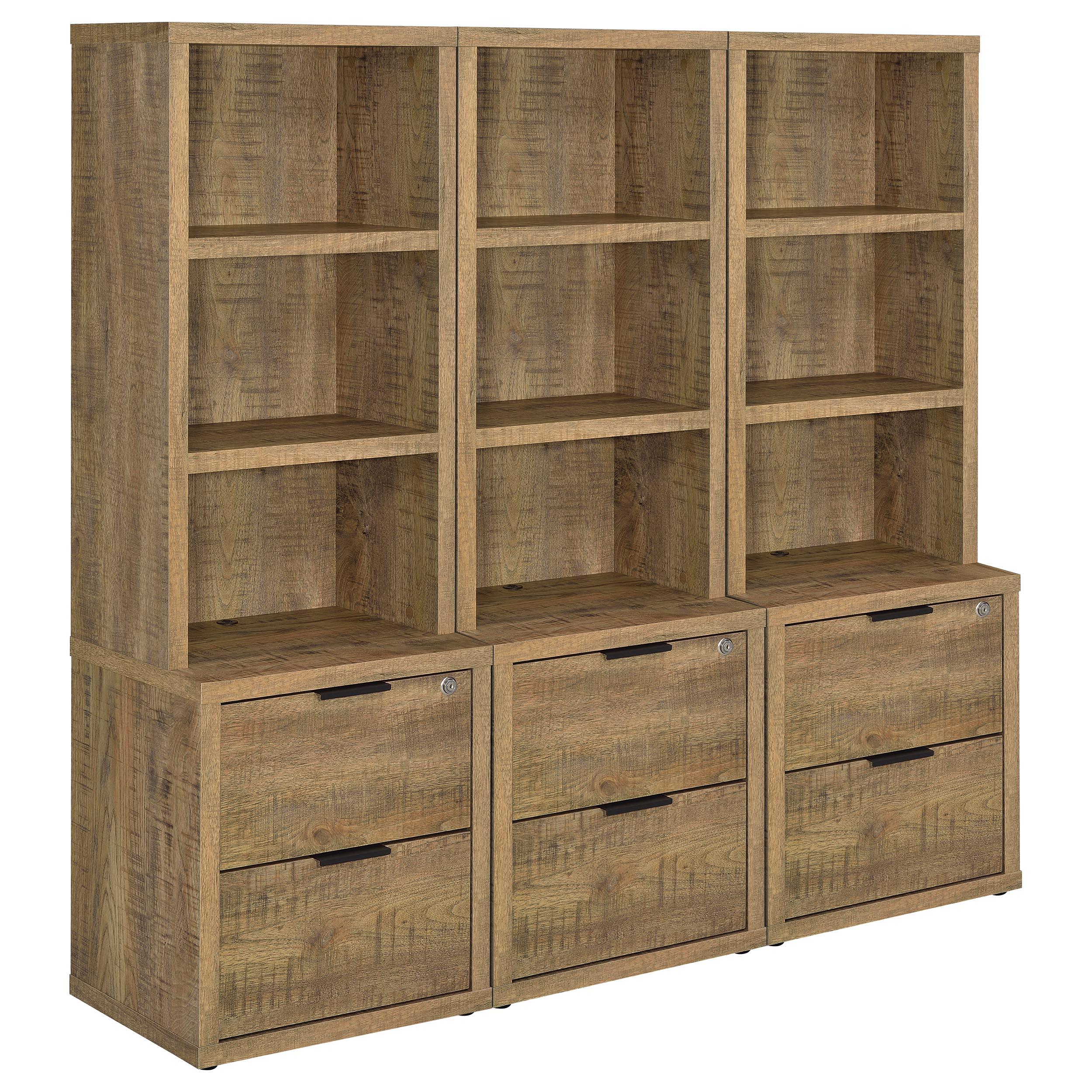  Coaster Furniture Westpark 802693-S3 3-piece Wall Unit Bookcase Set with USB - Mango IMAGE 7