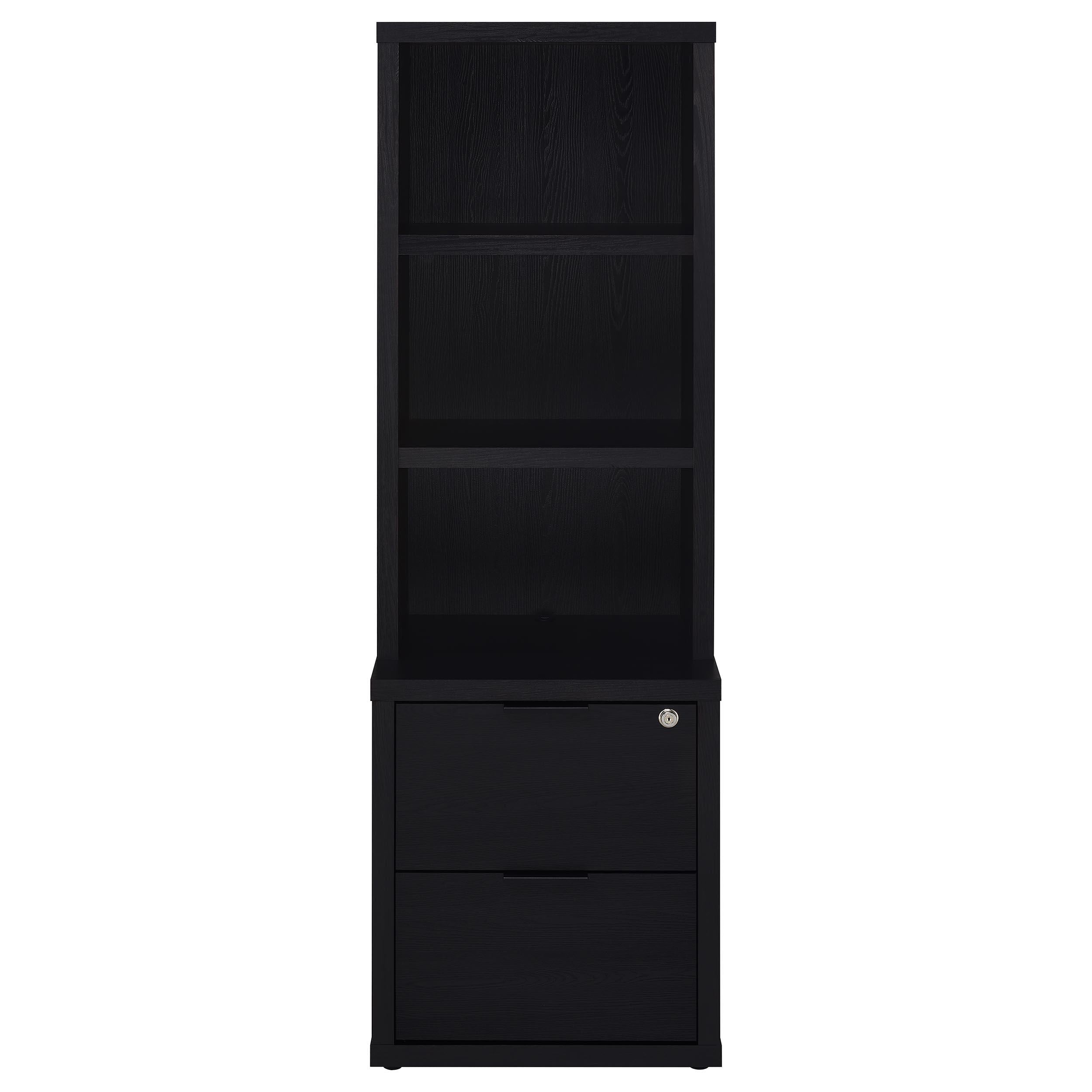  Coaster Furniture Westpark 802703-S3 3-piece Wall Unit Bookcase Set with USB - Black IMAGE 1