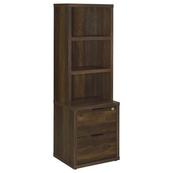 Coaster Furniture Westpark 802713 3-shelf Bookcase USB and Lockable Drawer - Dark Pine