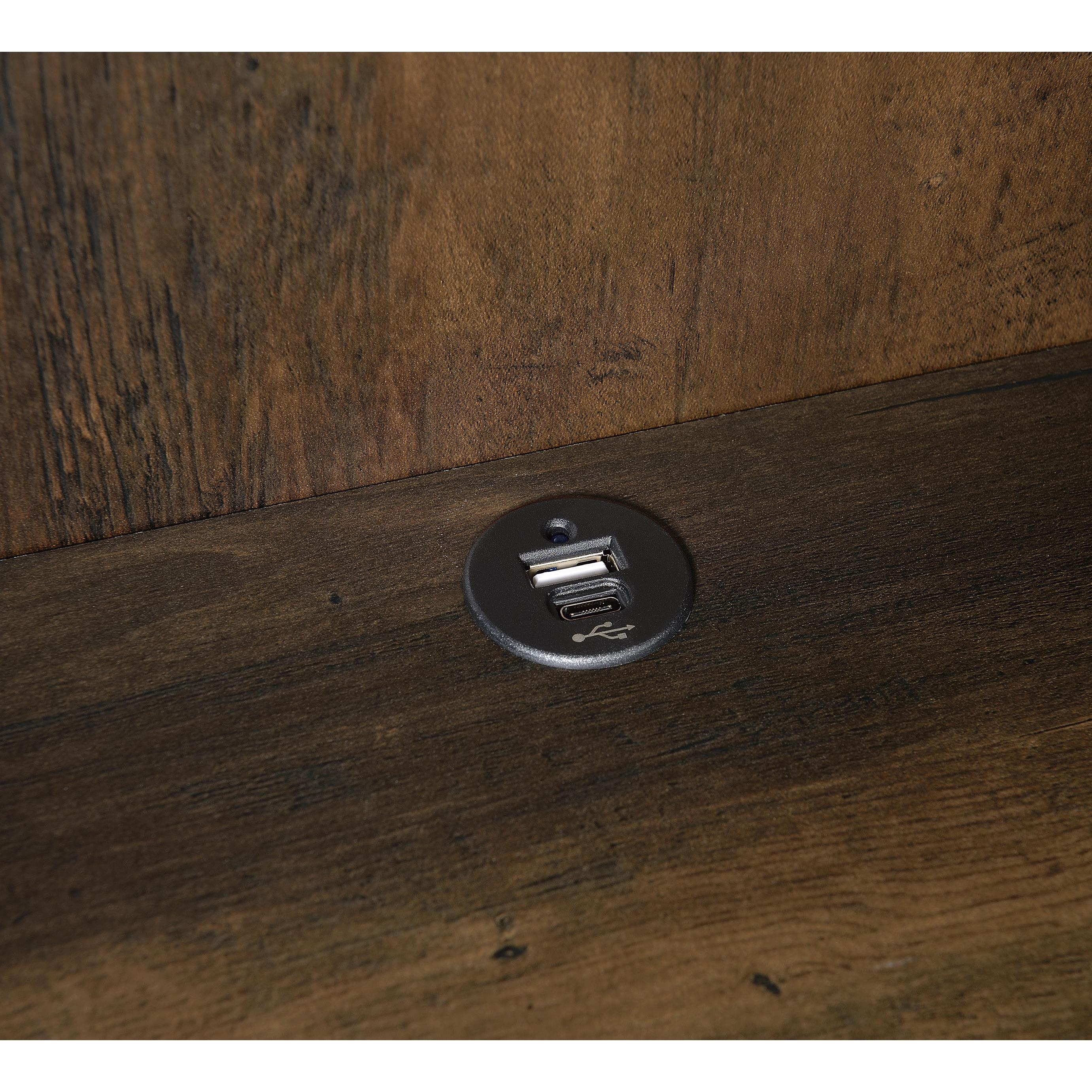  Coaster Furniture Westpark 802713 3-shelf Bookcase USB and Lockable Drawer - Dark Pine IMAGE 12