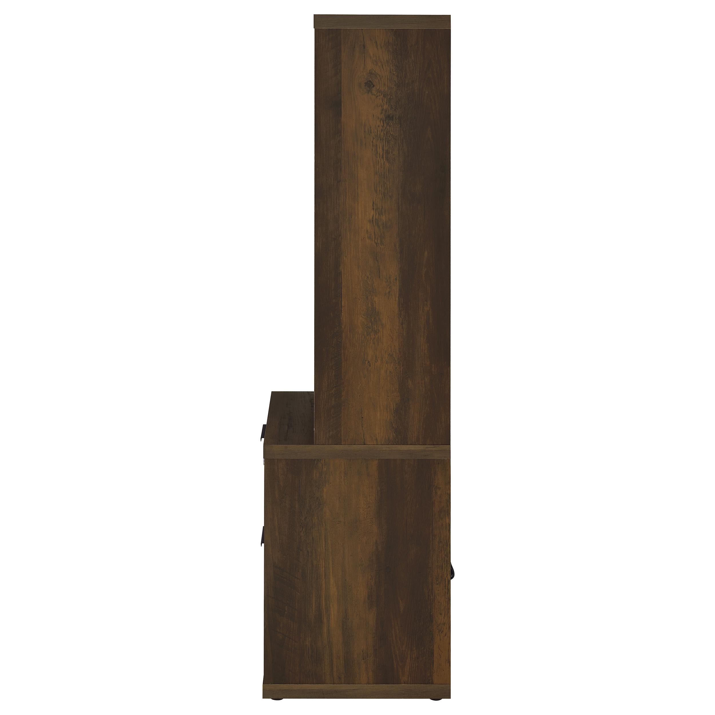  Coaster Furniture Westpark 802713 3-shelf Bookcase USB and Lockable Drawer - Dark Pine IMAGE 4
