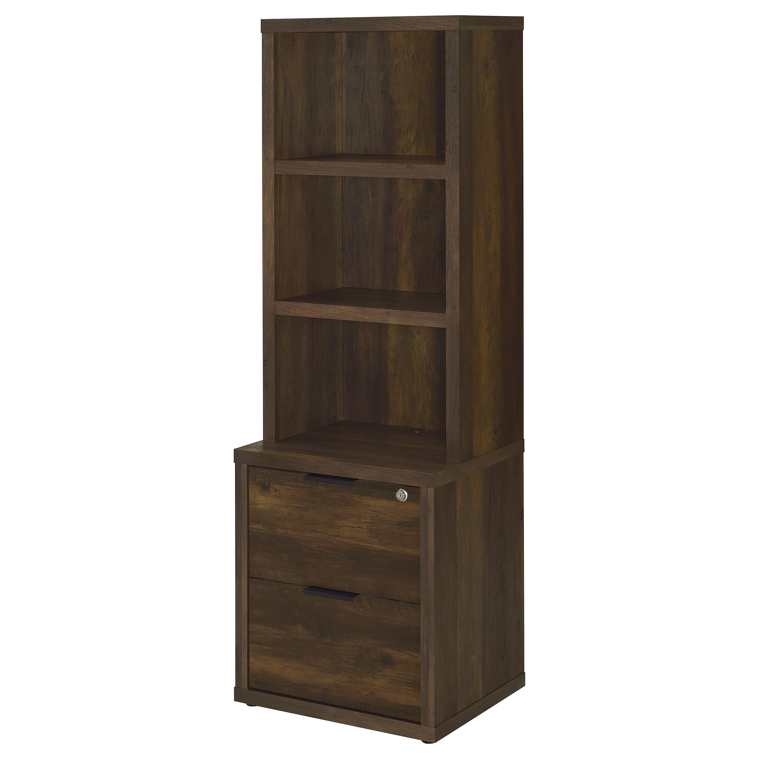  Coaster Furniture Westpark 802713-S3 3-piece Wall Unit Bookcase Set with USB - Dark Pine IMAGE 5