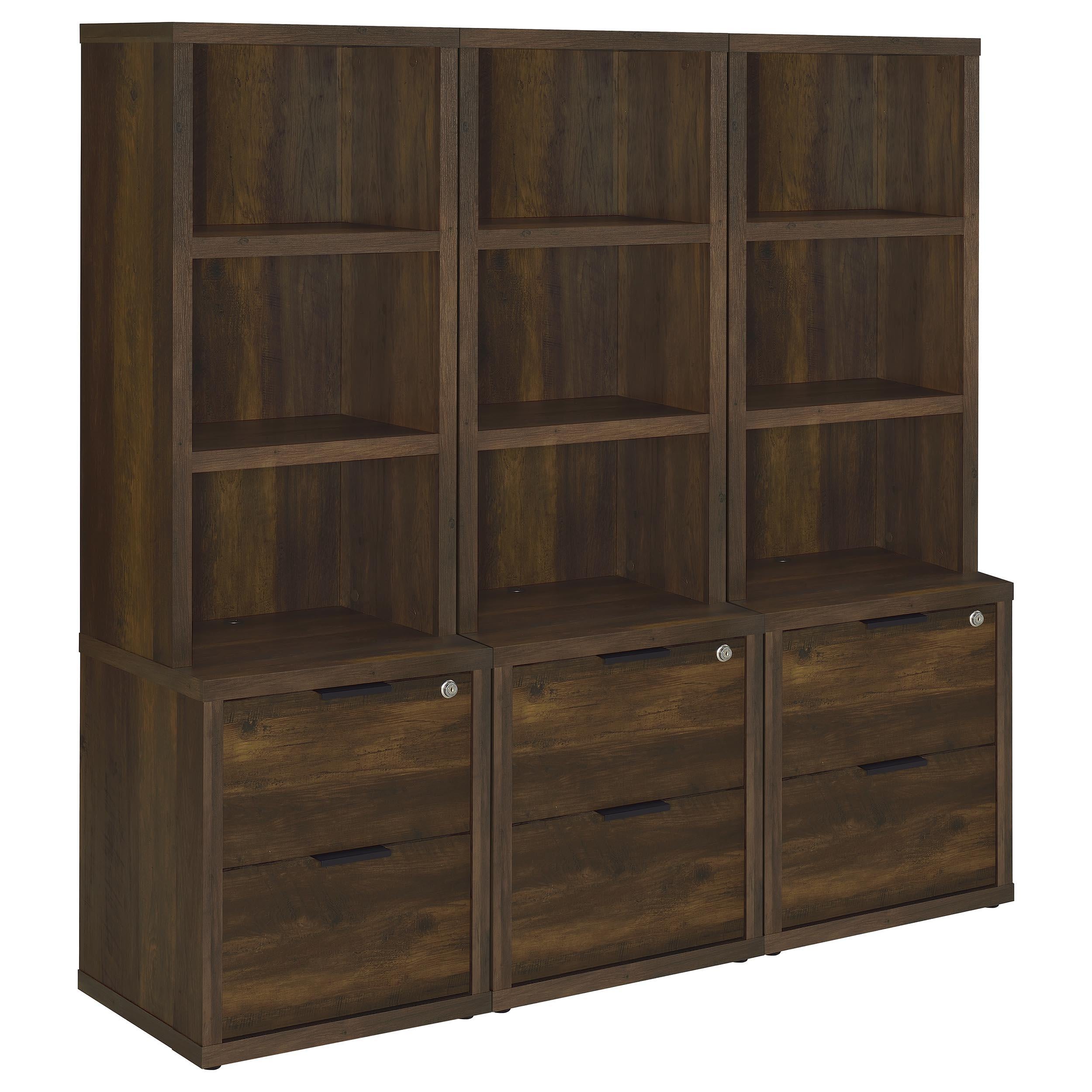  Coaster Furniture Westpark 802713-S3 3-piece Wall Unit Bookcase Set with USB - Dark Pine IMAGE 6