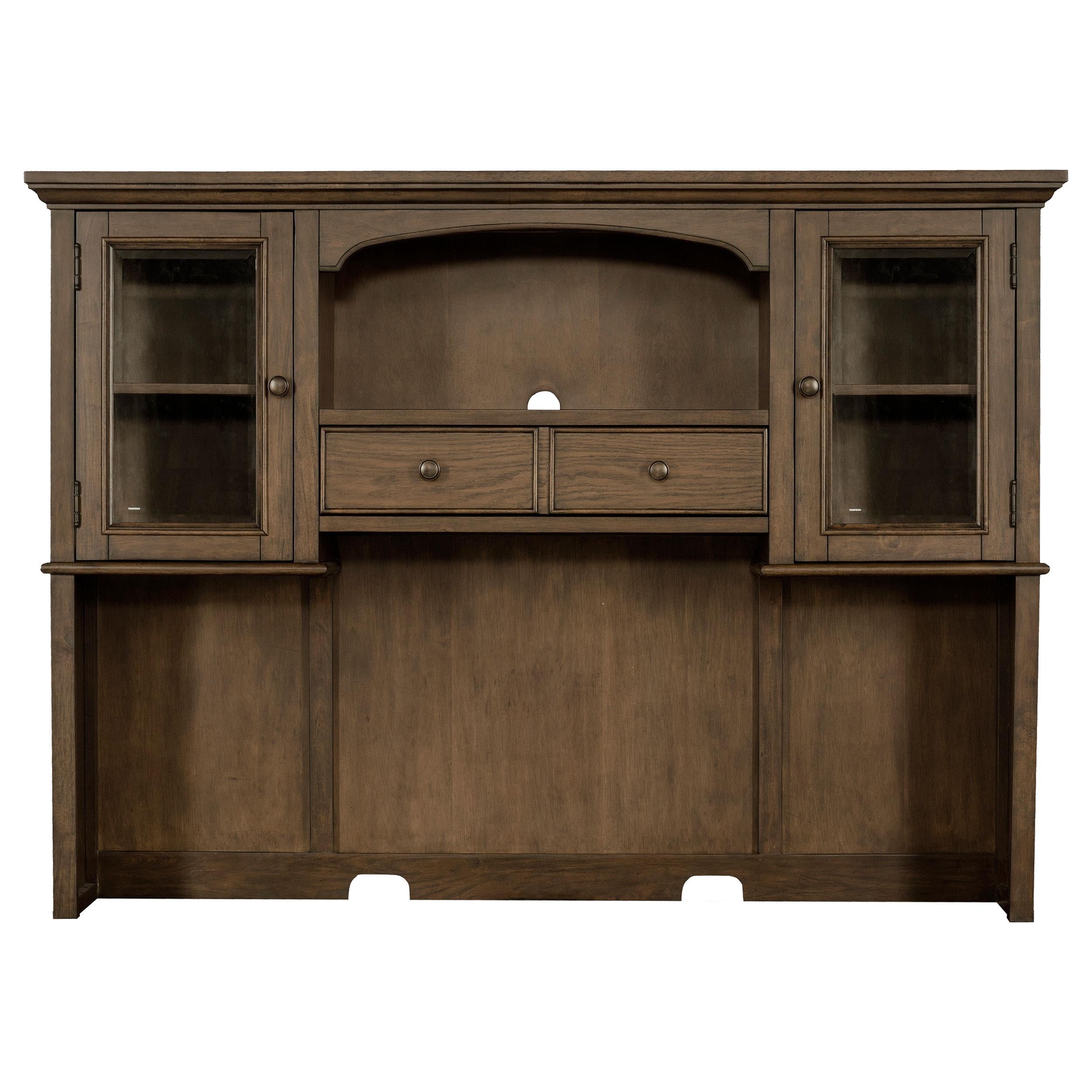  Coaster Furniture Hartshill 881283H 2-door Hutch with Shelves - Burnished Oak IMAGE 3