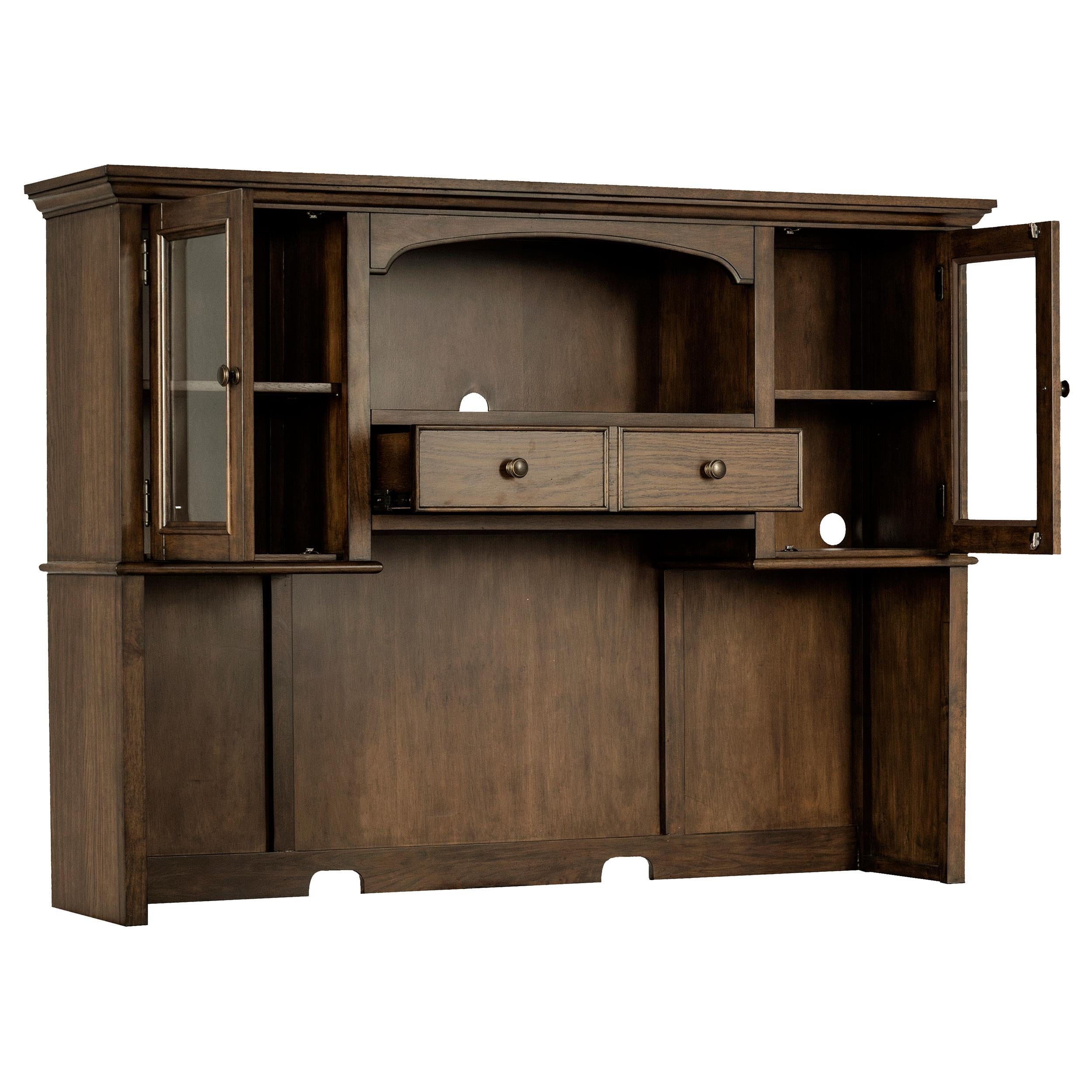  Coaster Furniture Hartshill 881283H 2-door Hutch with Shelves - Burnished Oak IMAGE 8