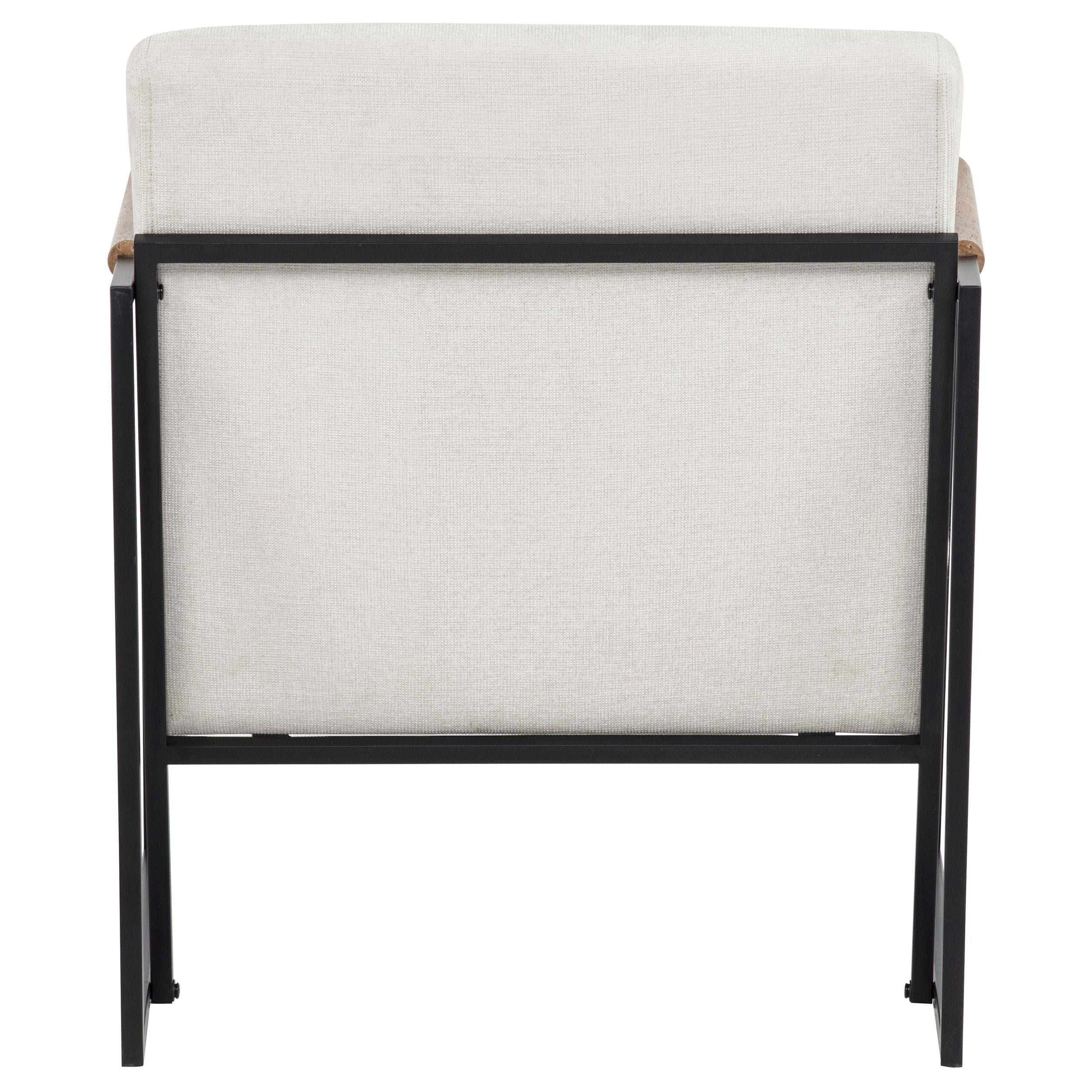  Coaster Furniture Monsen 900648 Fabric Upholstered Metal Frame Accent Chair - Ivory IMAGE 3