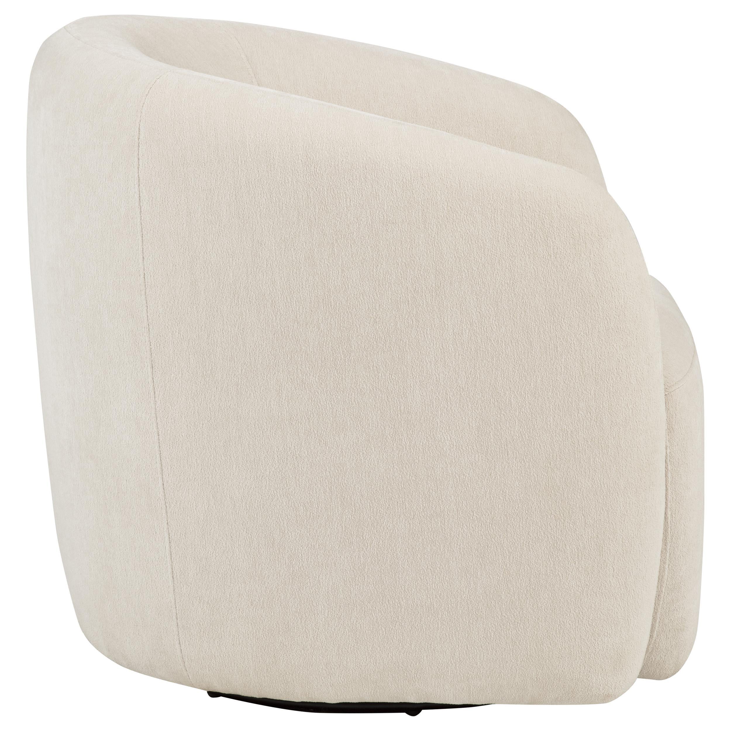  Coaster Furniture Gerley 902473 Chenille Upholstered Swivel Accent Chair - Beige IMAGE 2