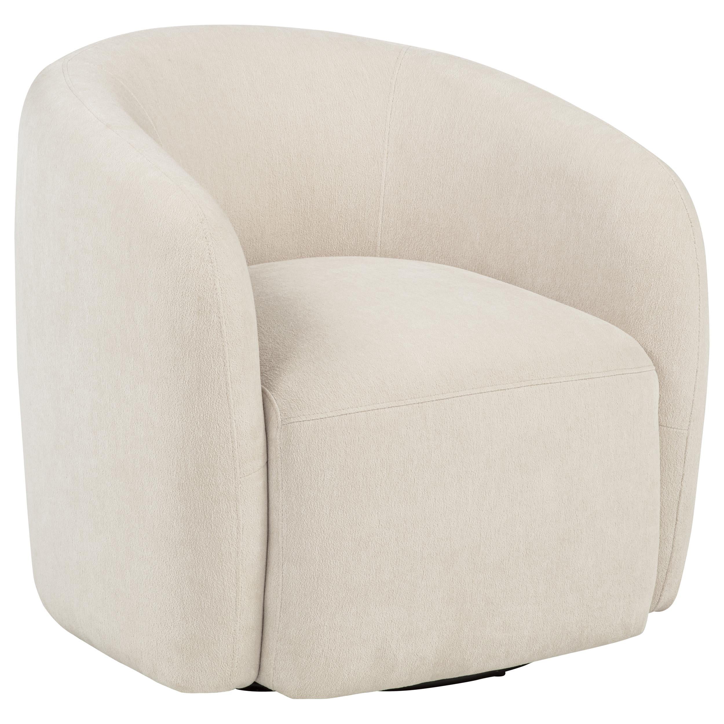  Coaster Furniture Gerley 902473 Chenille Upholstered Swivel Accent Chair - Beige IMAGE 3