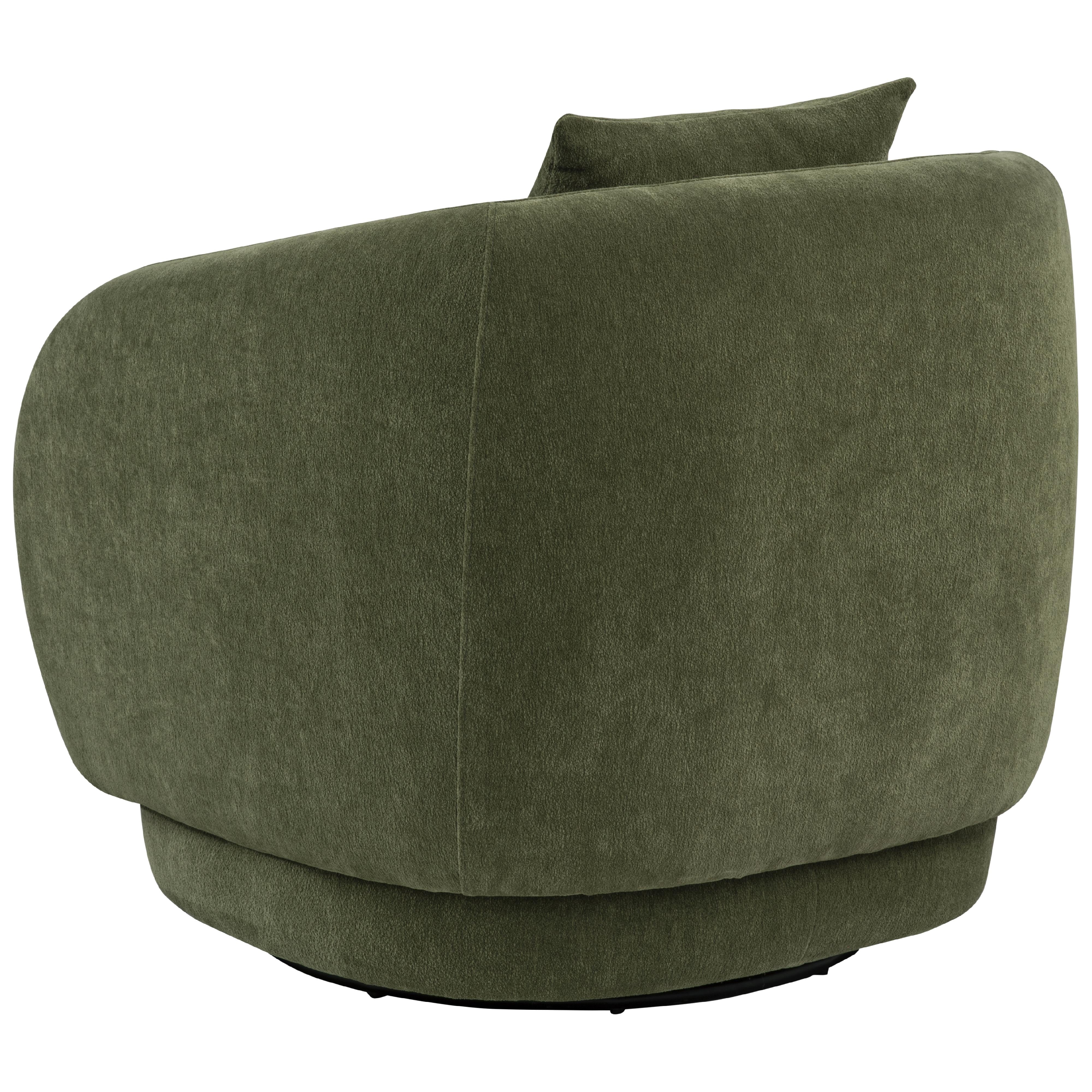  Coaster Furniture Arnaud 902487 Chenille Upholstered Swivel Accent Chair - Green IMAGE 8