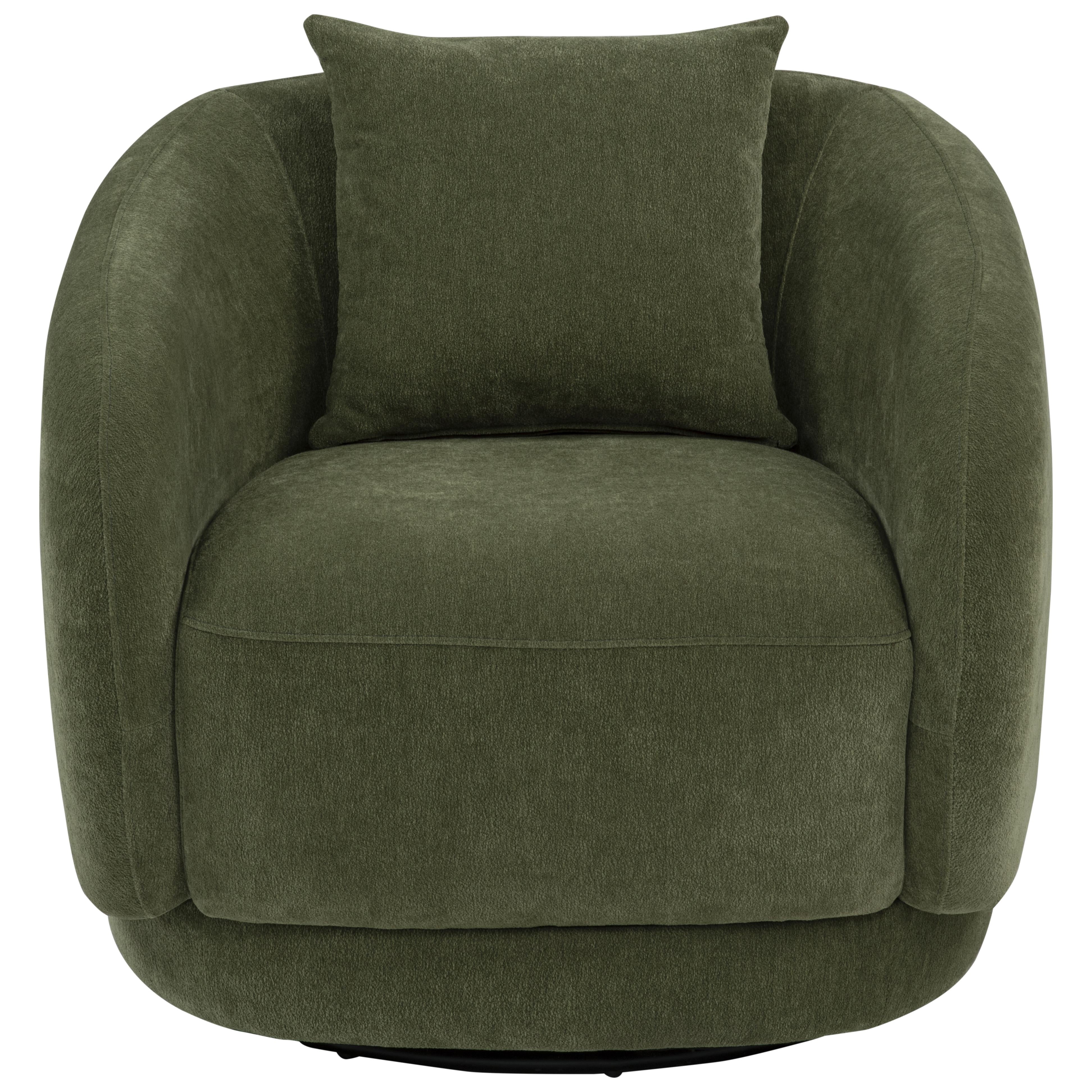  Coaster Furniture Arnaud 902487 Chenille Upholstered Swivel Accent Chair - Green IMAGE 9