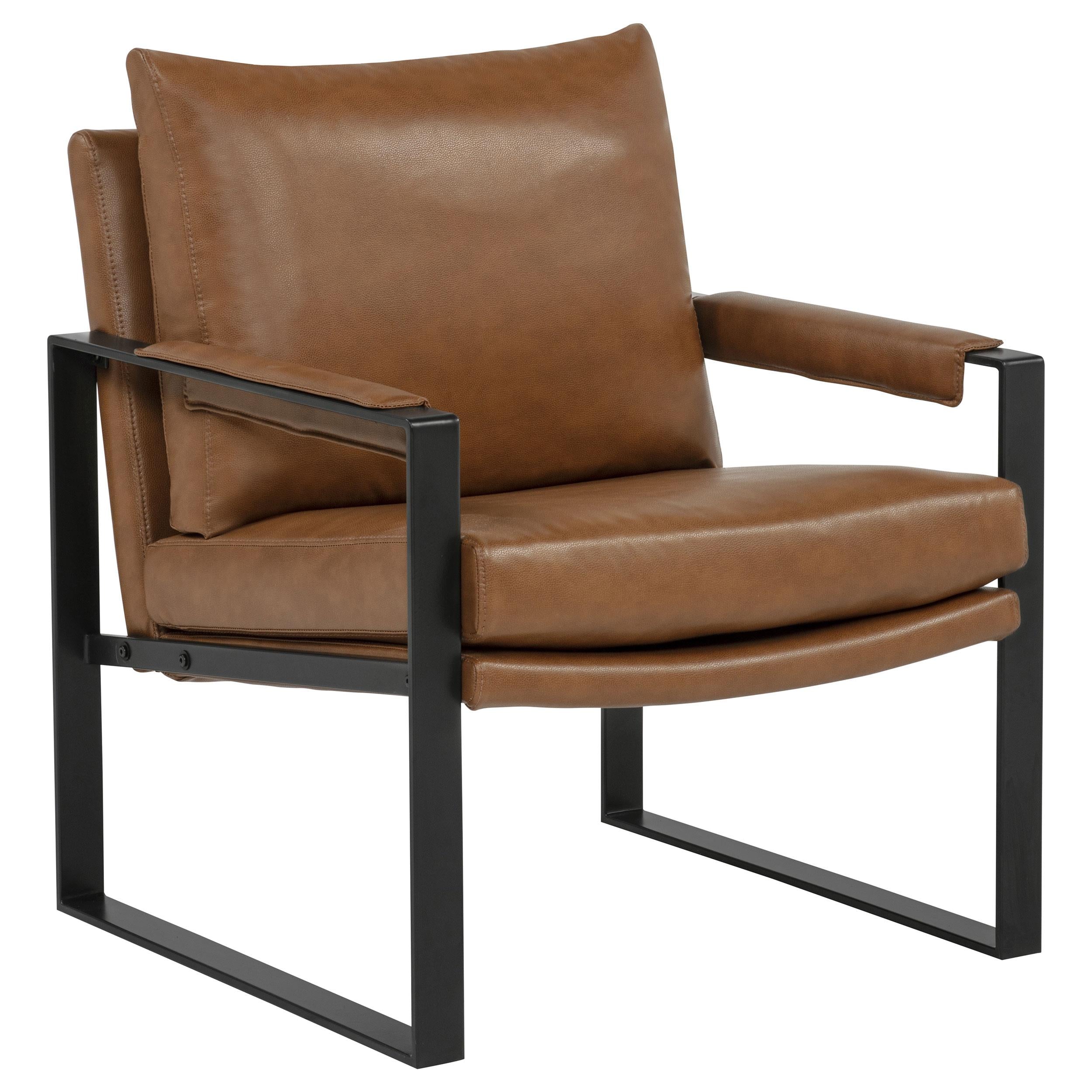  Coaster Furniture Rosalind 903019 Upholstered Track Arm Accent Chair - Brown IMAGE 4