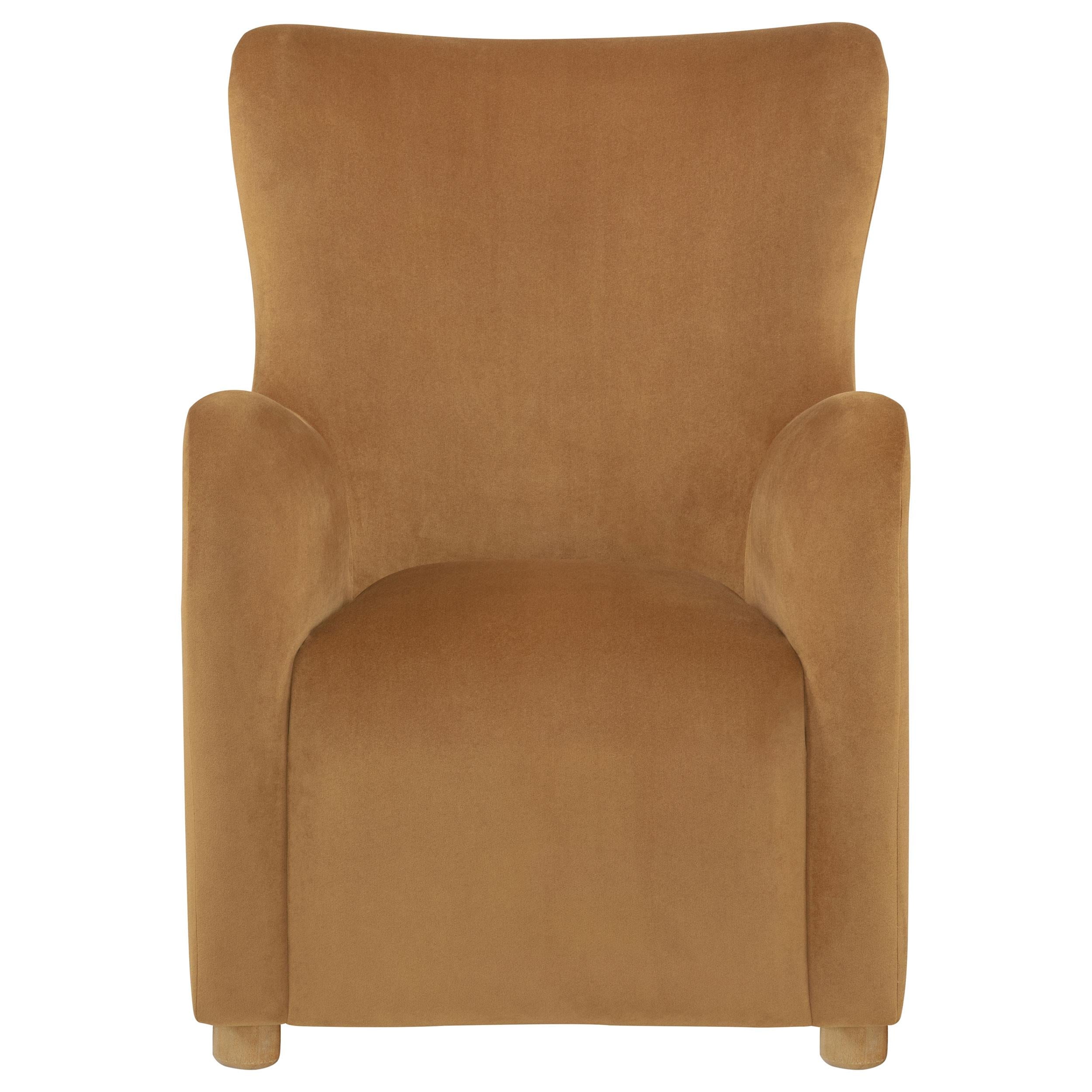  Coaster Furniture Thornton 903176 Velvet Upholstered Wingback Lounge Accent Chair - Cognac IMAGE 9