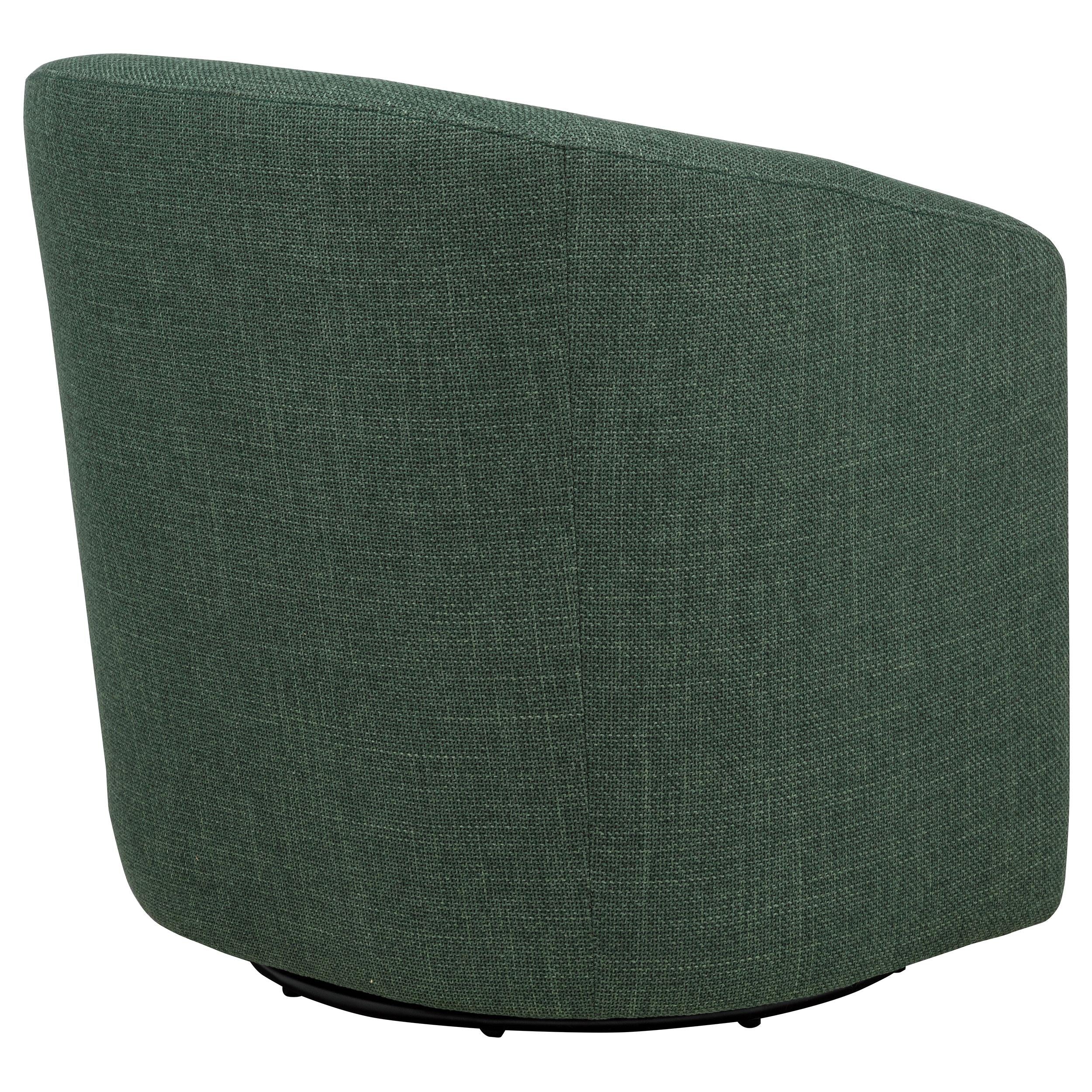  Coaster Furniture Mossbrook 903222 Fabric Upholstered Swivel Accent Chair - Green IMAGE 2