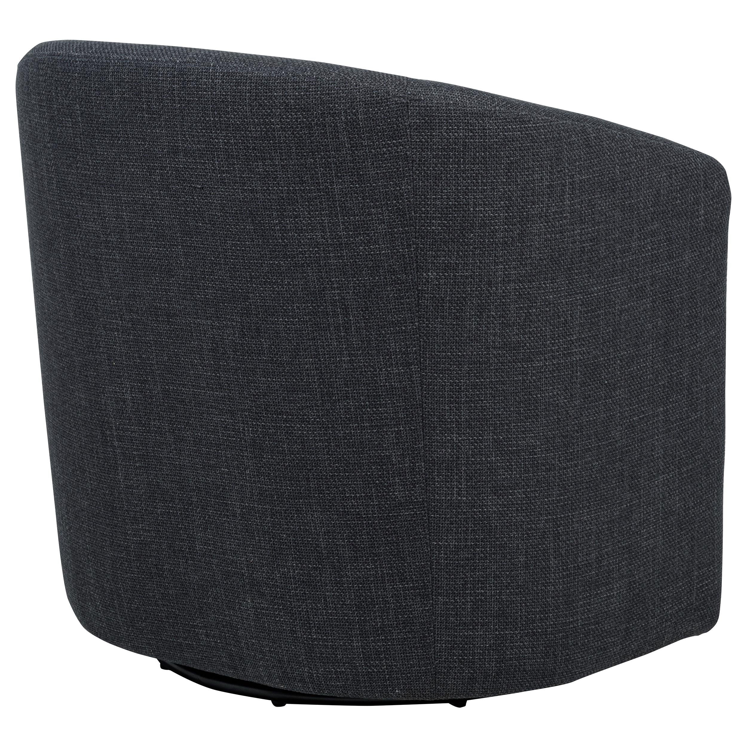  Coaster Furniture Mossbrook 903223 Fabric Upholstered Swivel Accent Chair - Anthracite IMAGE 2