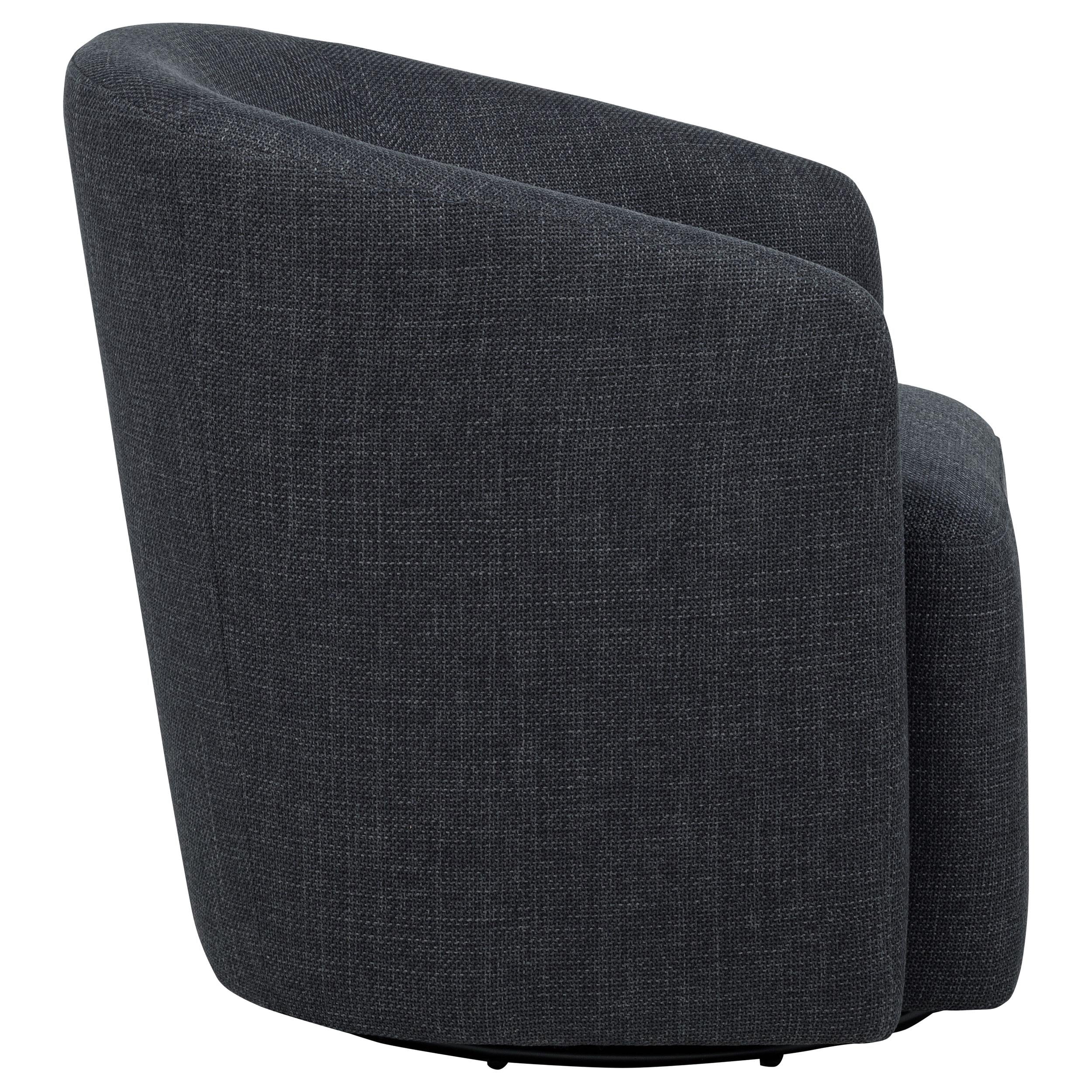  Coaster Furniture Mossbrook 903223 Fabric Upholstered Swivel Accent Chair - Anthracite IMAGE 3