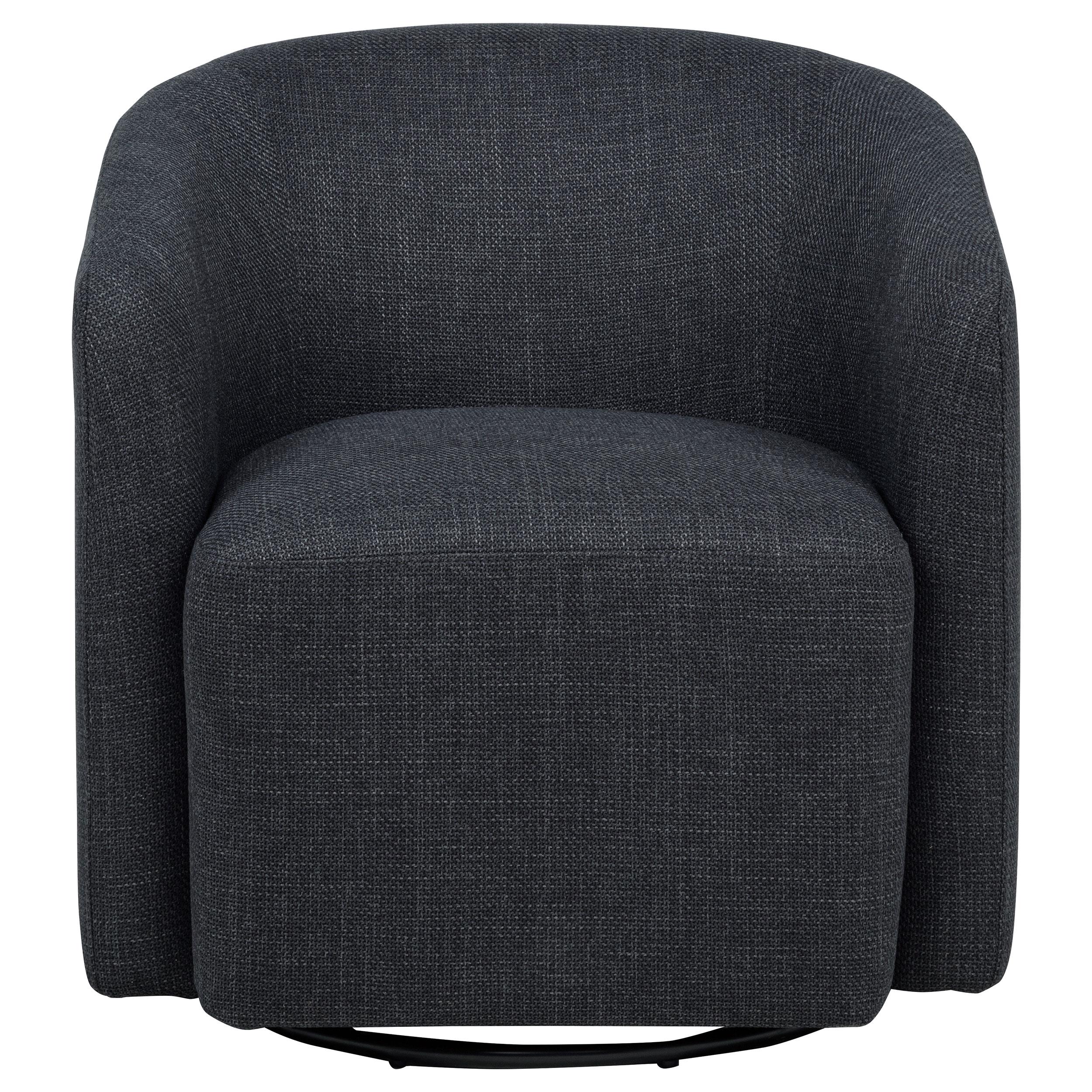  Coaster Furniture Mossbrook 903223 Fabric Upholstered Swivel Accent Chair - Anthracite IMAGE 8