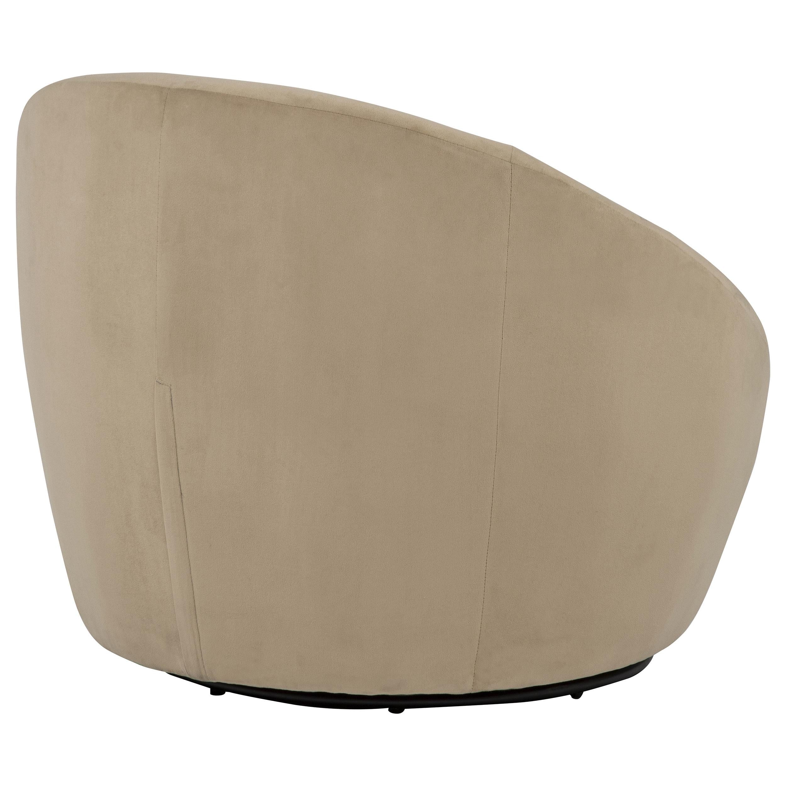  Coaster Furniture Myernick 903228 Velvet Upholstered Swivel Accent Chair - Camel IMAGE 10
